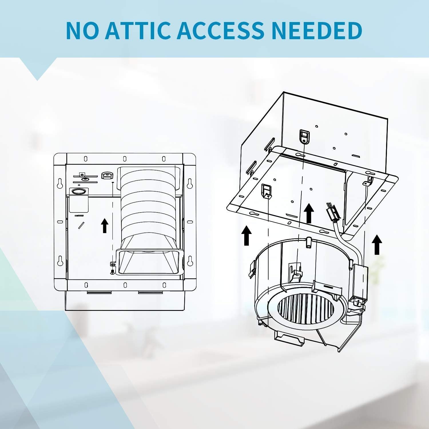 Ventilador de Baño Tech Drive 110 CFM con Sensor de Humedad