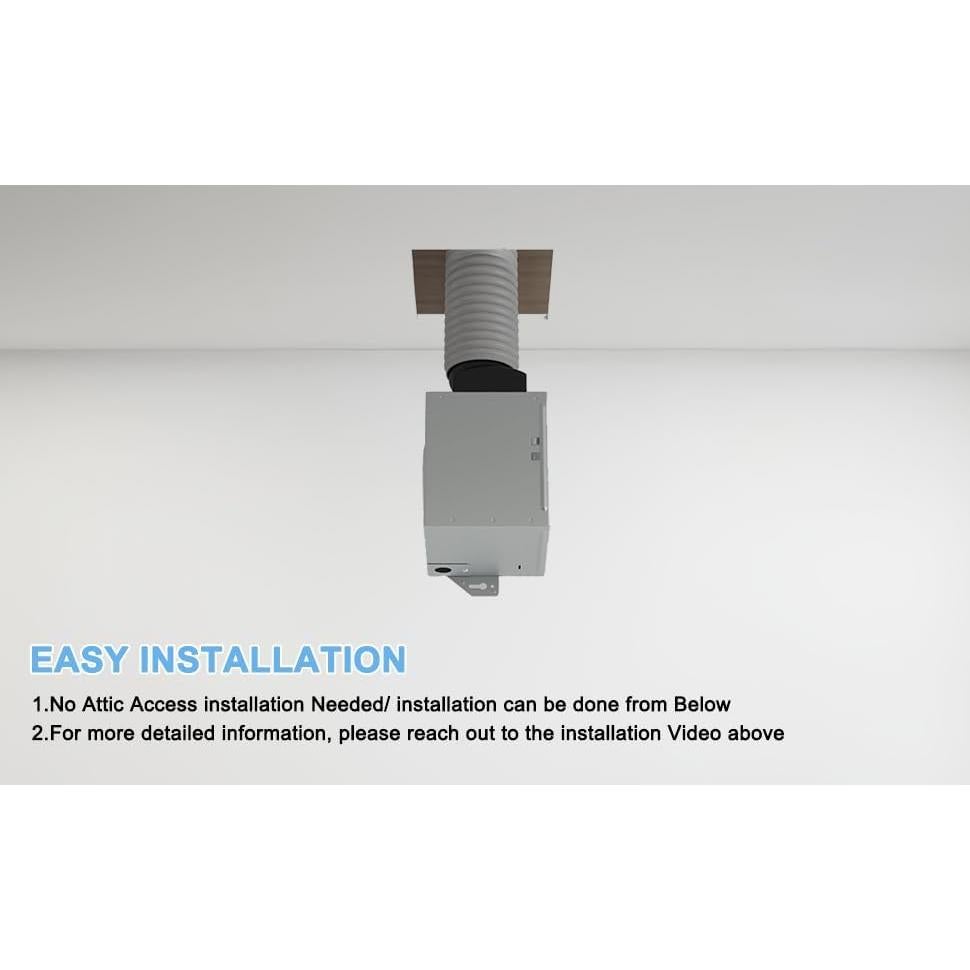 Ventilador Extractor de Baño VENTECHLATION 80CFM 1.5Sone