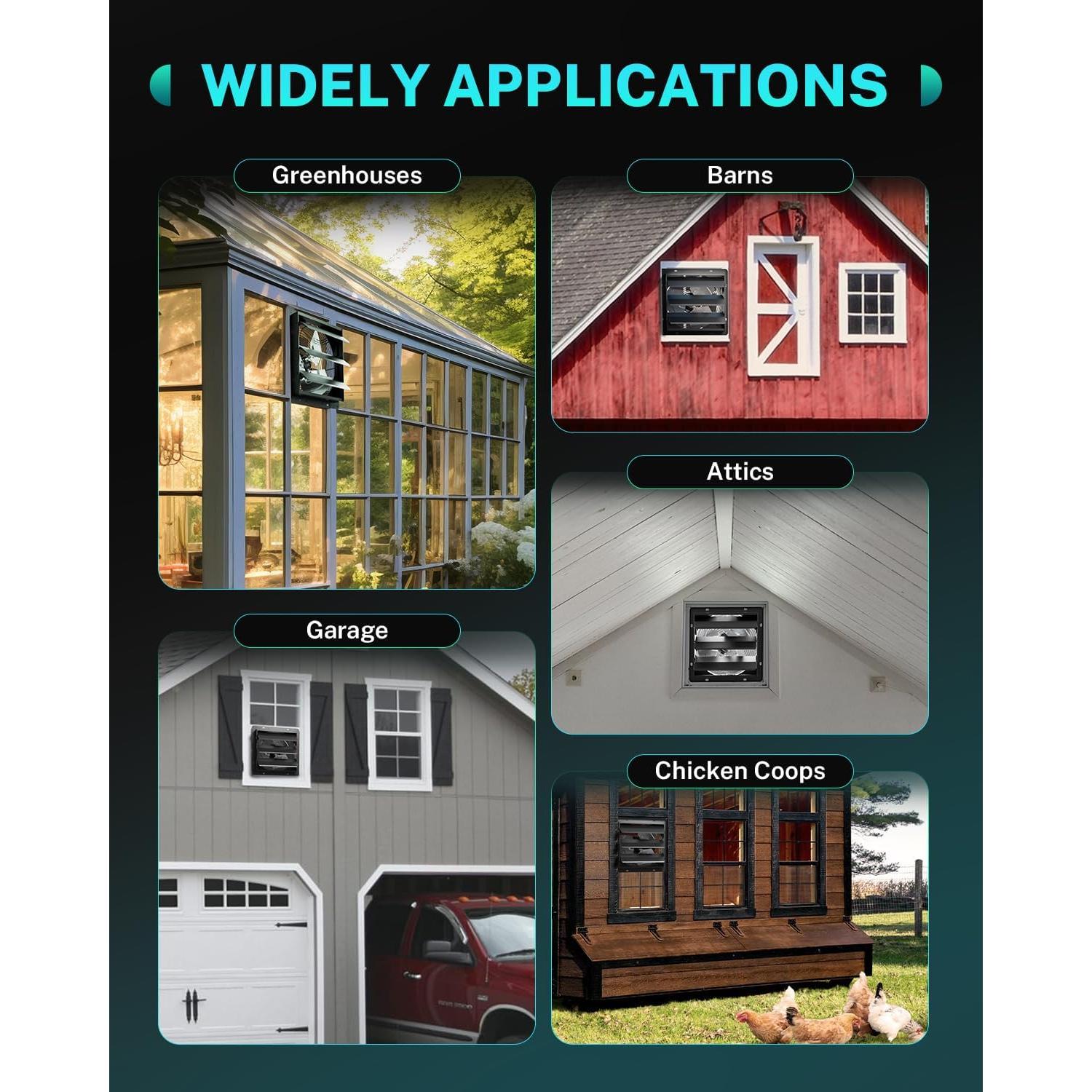 Ventilador de Escape HG Power 30 cm con Termostato Inteligente