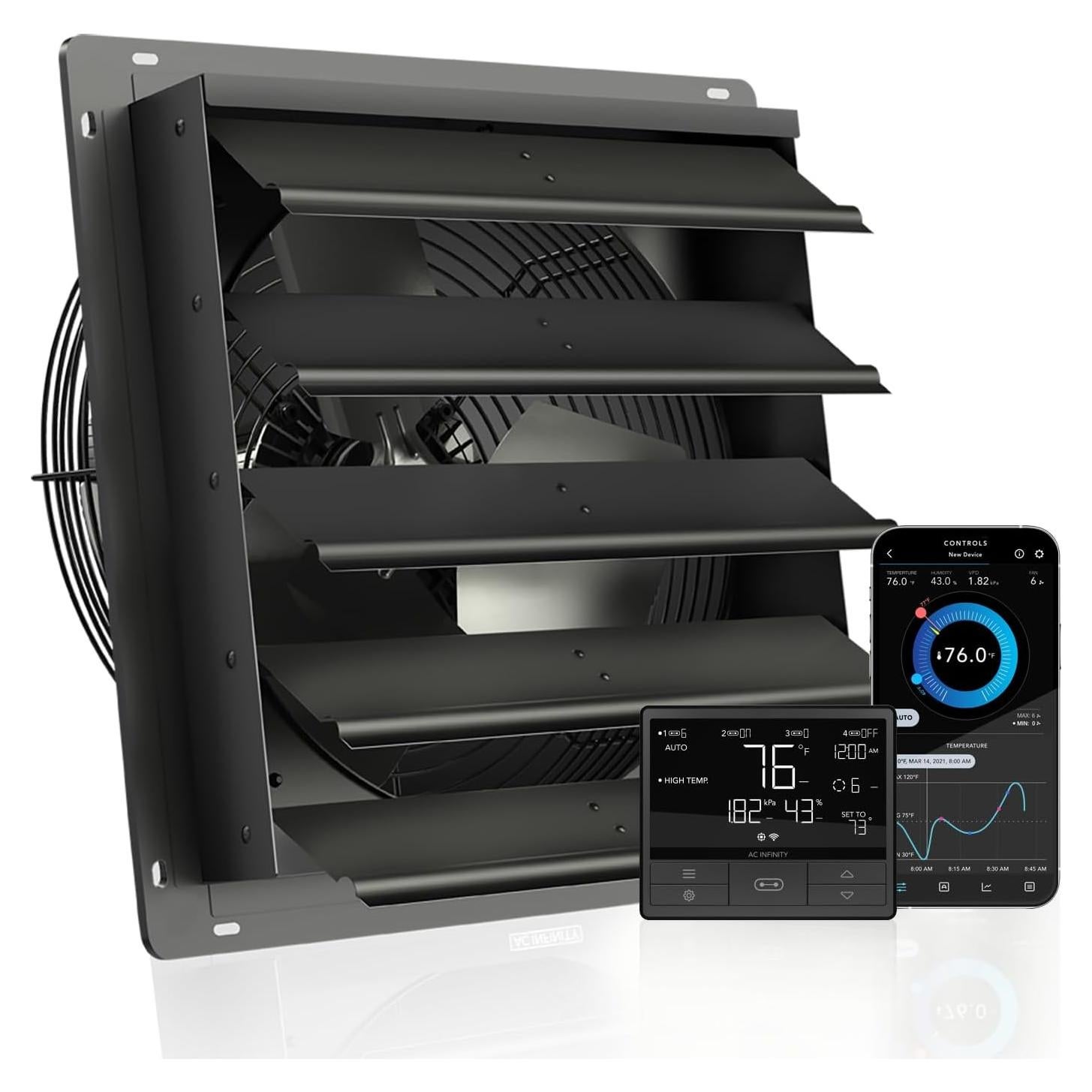 Ventilador de Escape AC Infinity AIRLIFT T16, 2560 CFM, Control WiFi