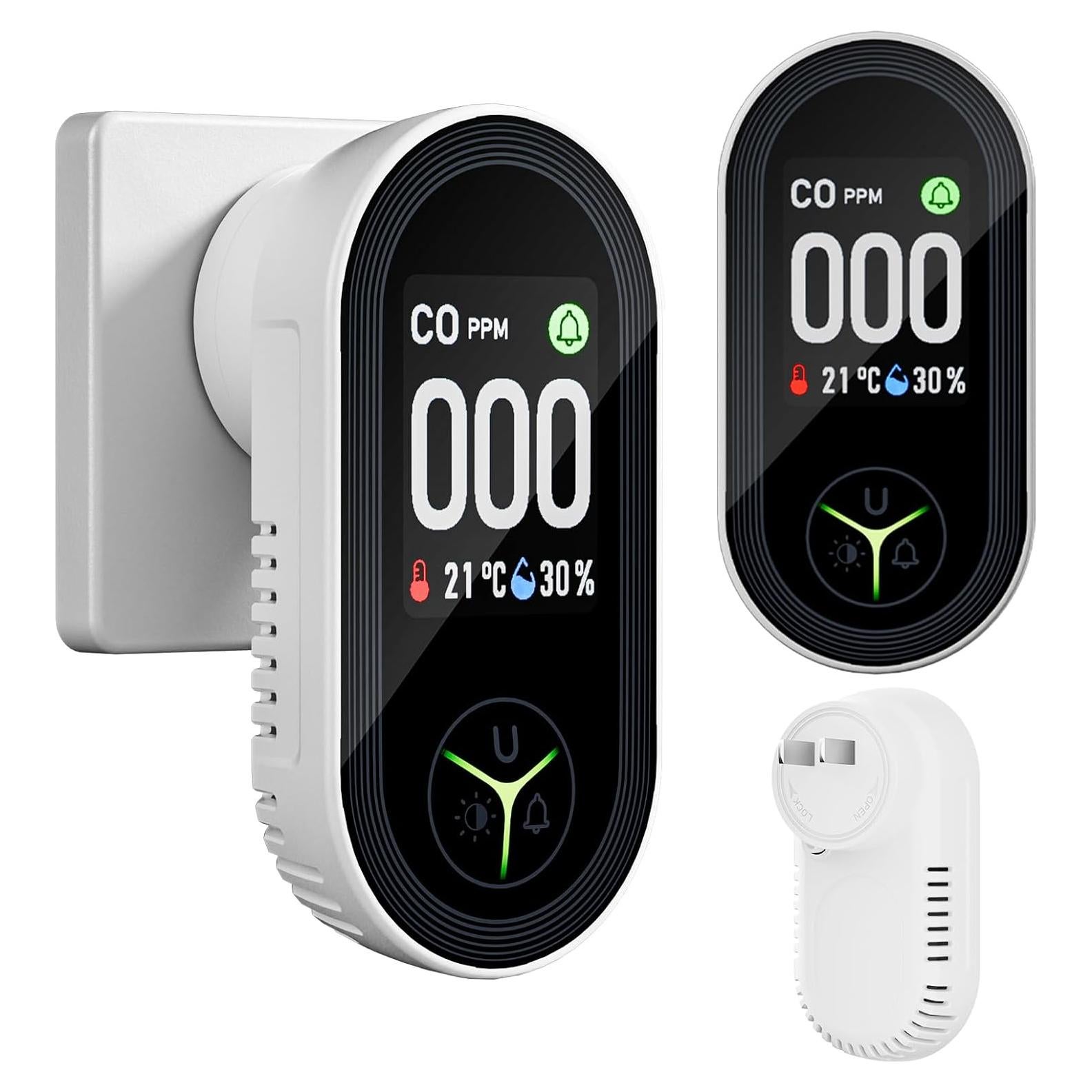 Detector de Monóxido de Carbono FANSTLOYI 3 en 1 Enchufable