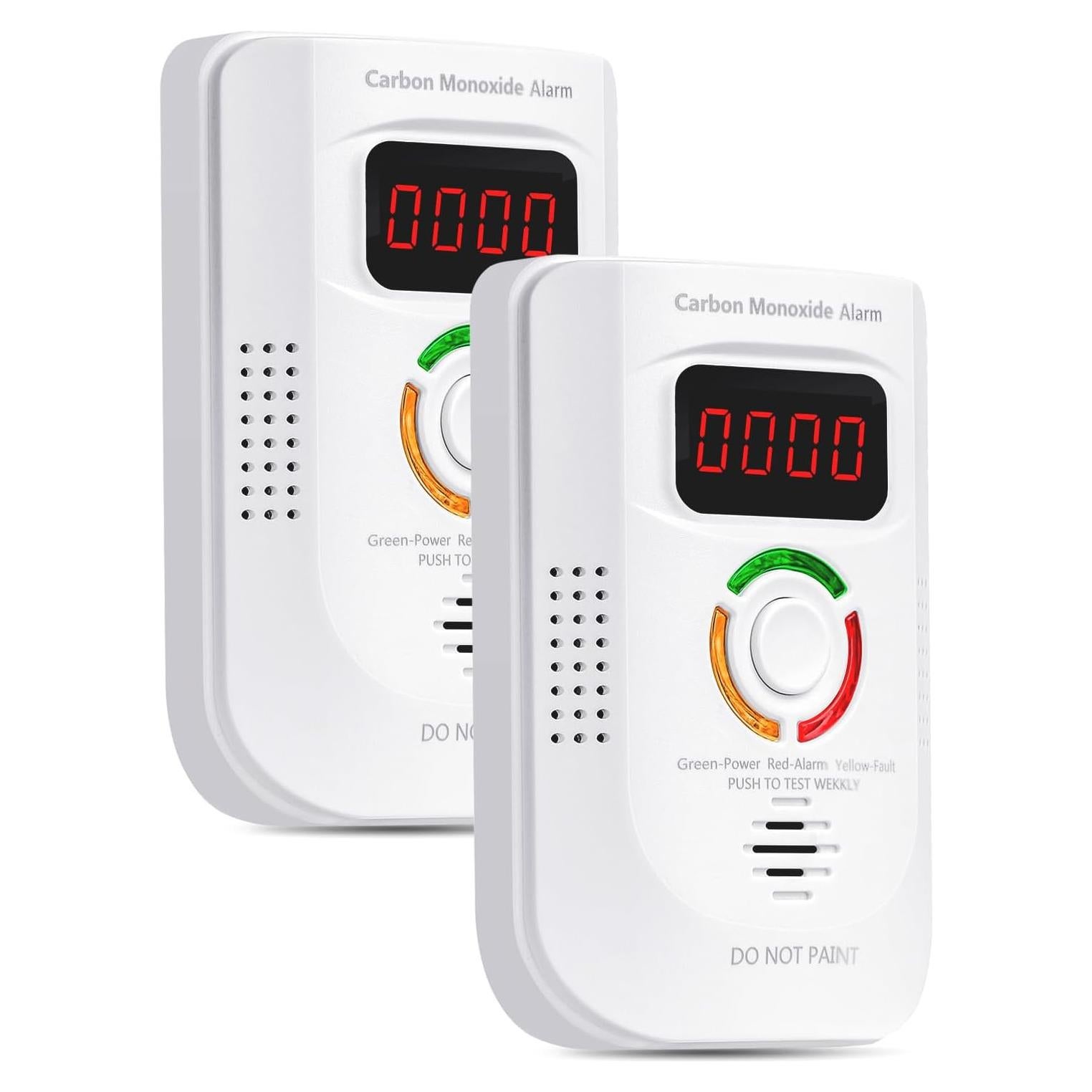 Detector de Monóxido de Carbono Enchufable Phsmont 2 Paquetes