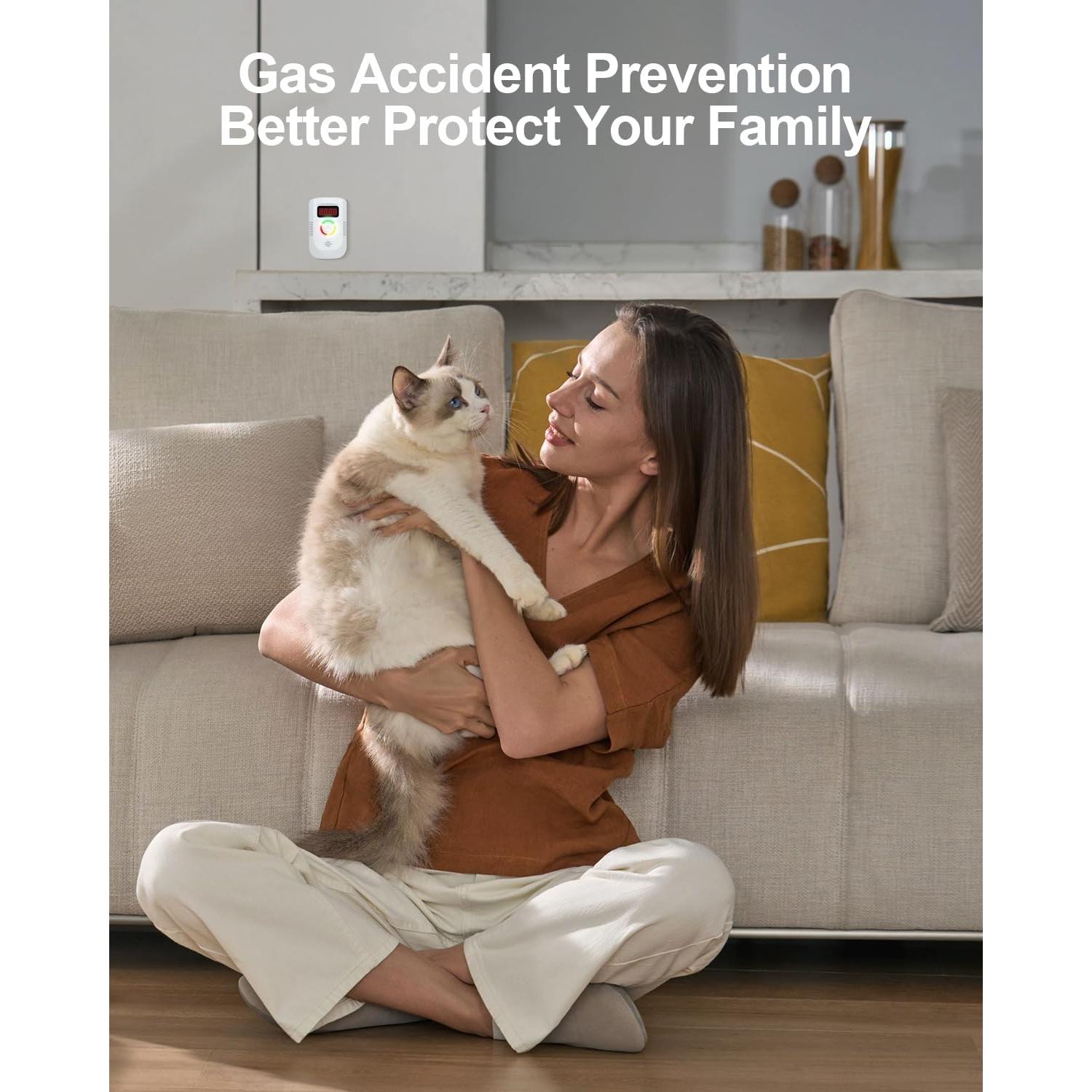 Detector de Monóxido de Carbono Enchufable Phsmont 2 Paquetes