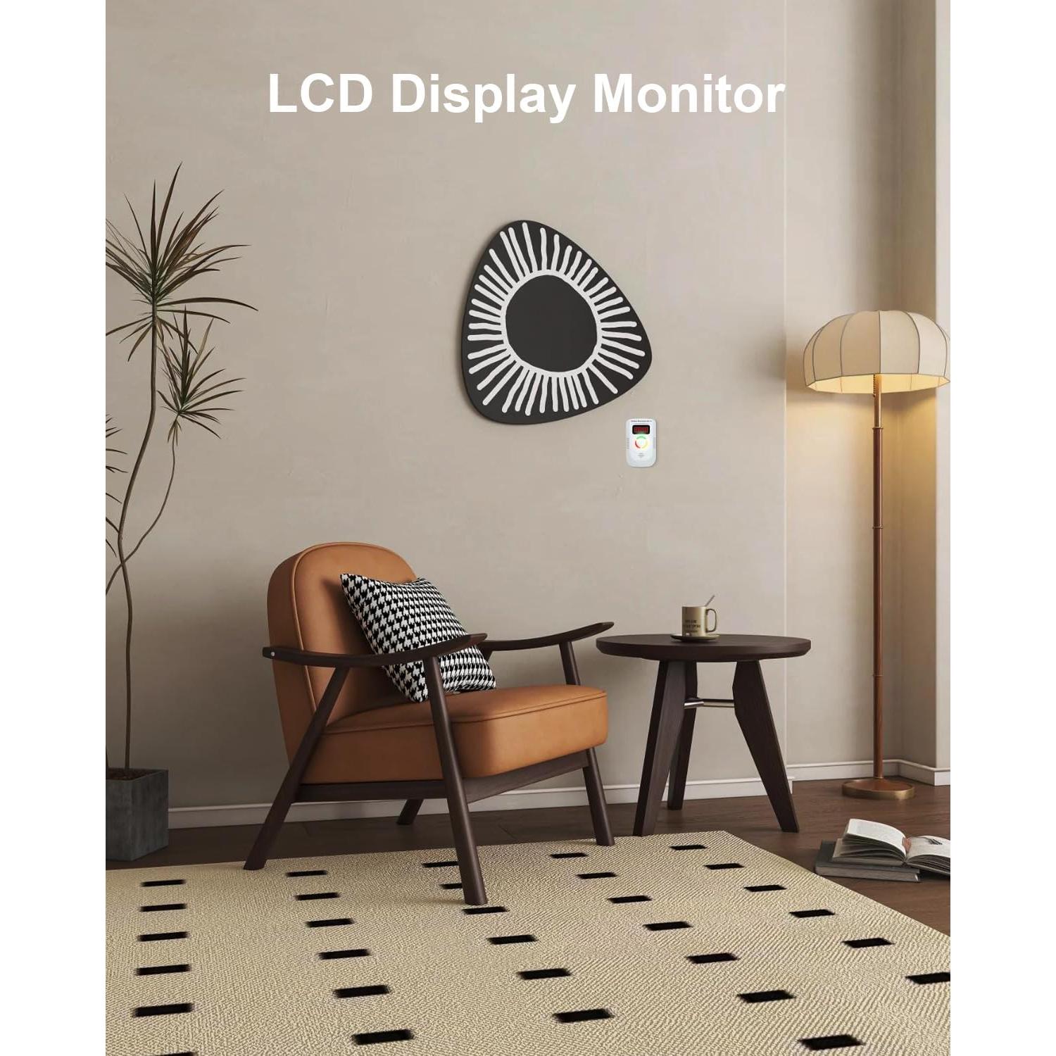 Detector de Monóxido de Carbono Enchufable Phsmont 2 Paquetes