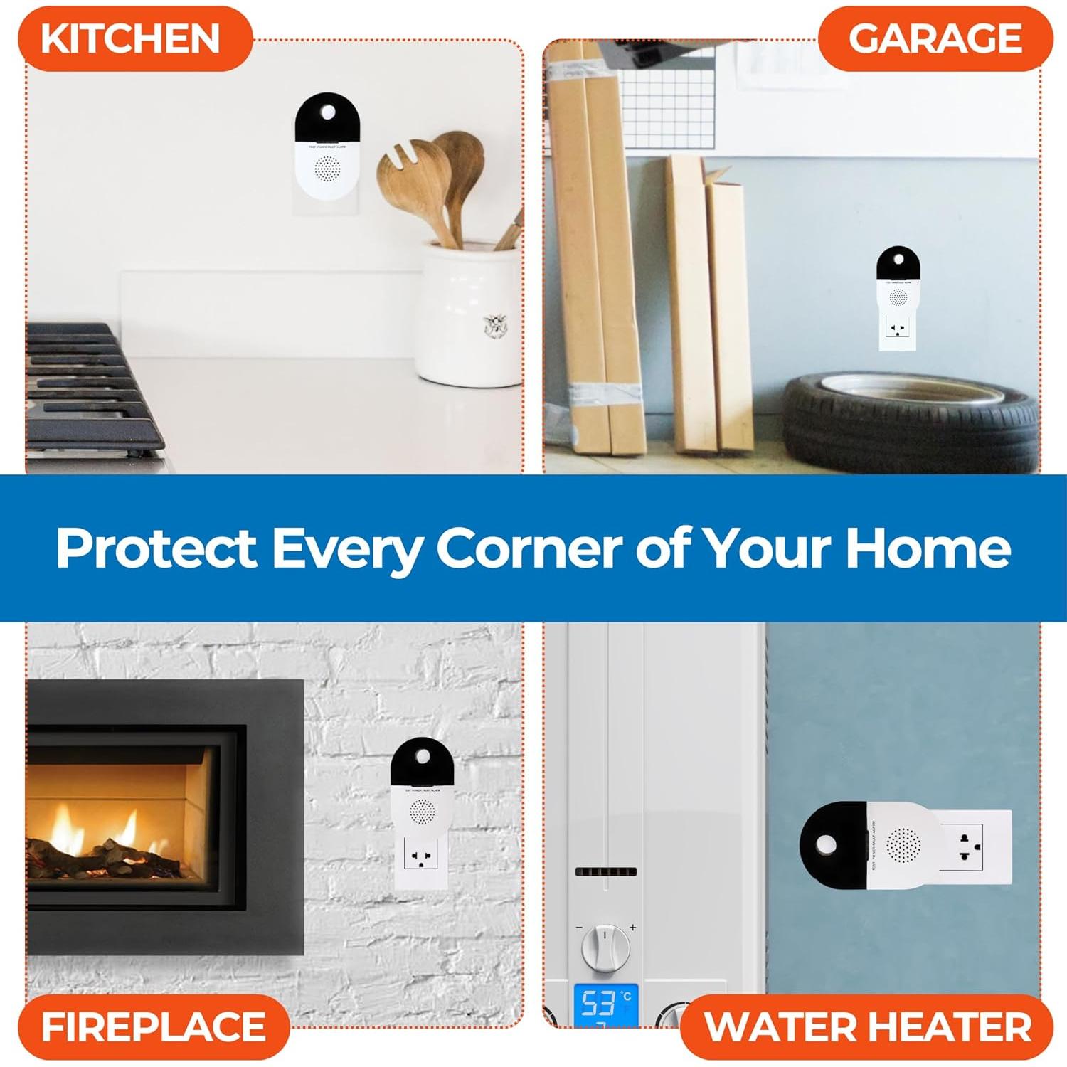 Detector de Monóxido de Carbono Plug-in FLAMERA ACJ-921