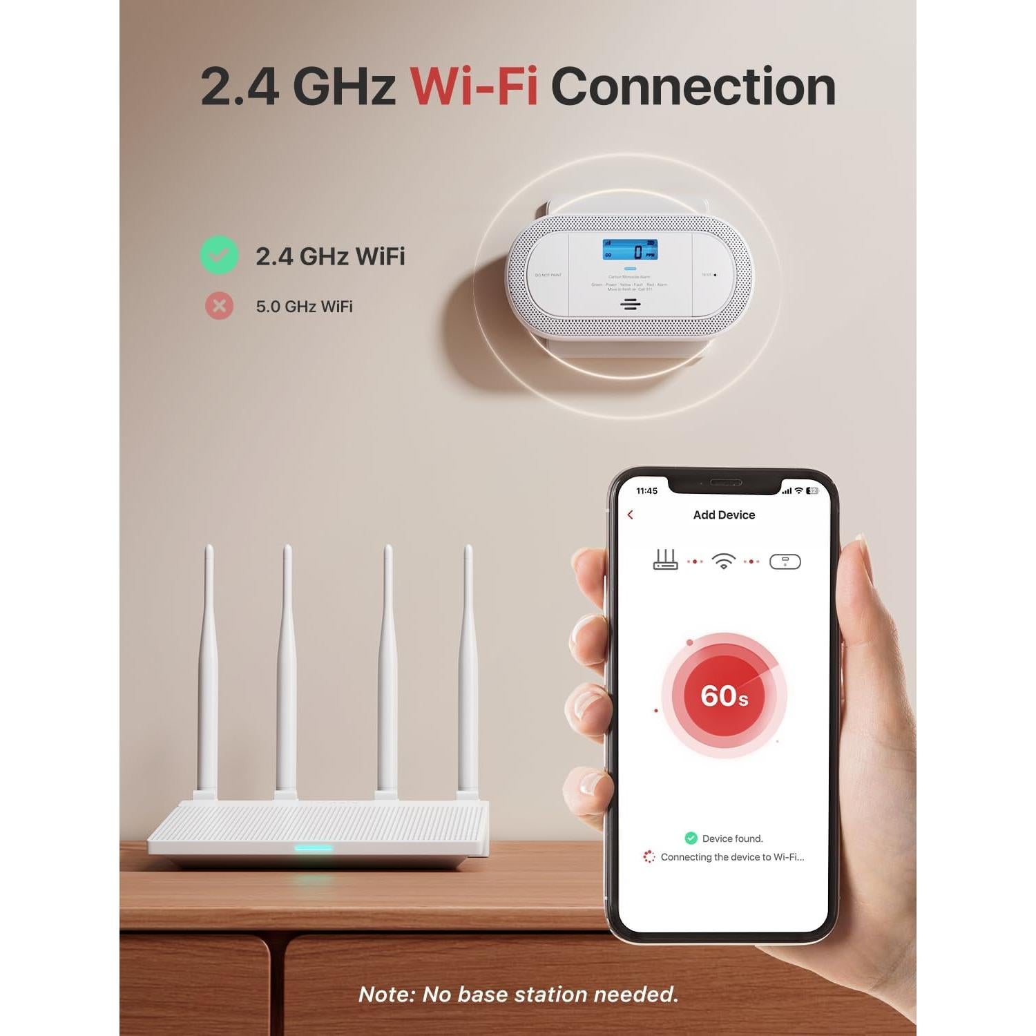 Detector de Monóxido de Carbono X-Sense Wi-Fi XC0C-iA 1-Pack