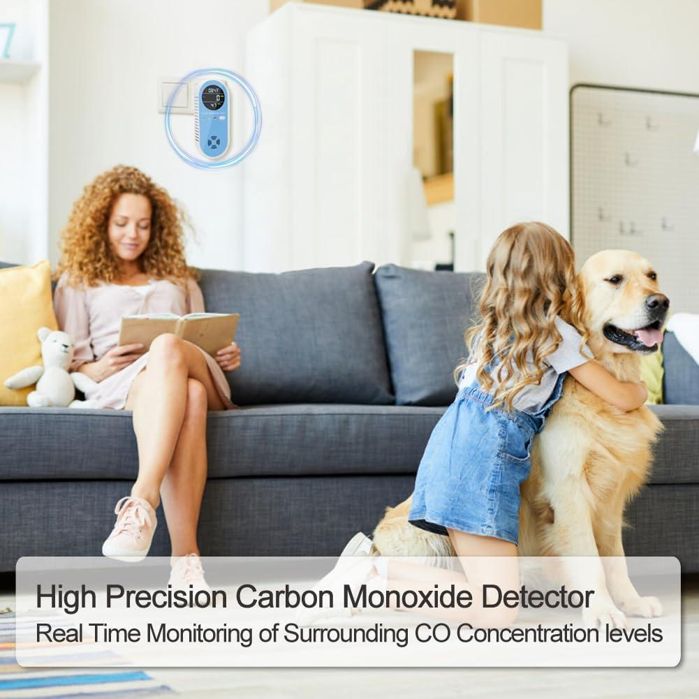 Detector de Monóxido de Carbono Enchufable KH Alert 3 en 1