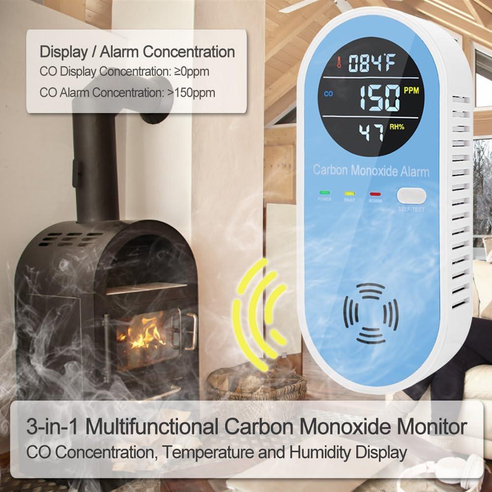 Detector de Monóxido de Carbono Enchufable KH Alert 3 en 1