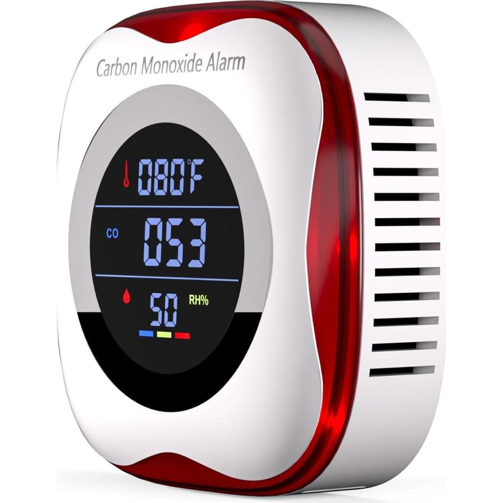 Detector de Monóxido de Carbono TEYUAN 3 en 1 con Pantalla LCD