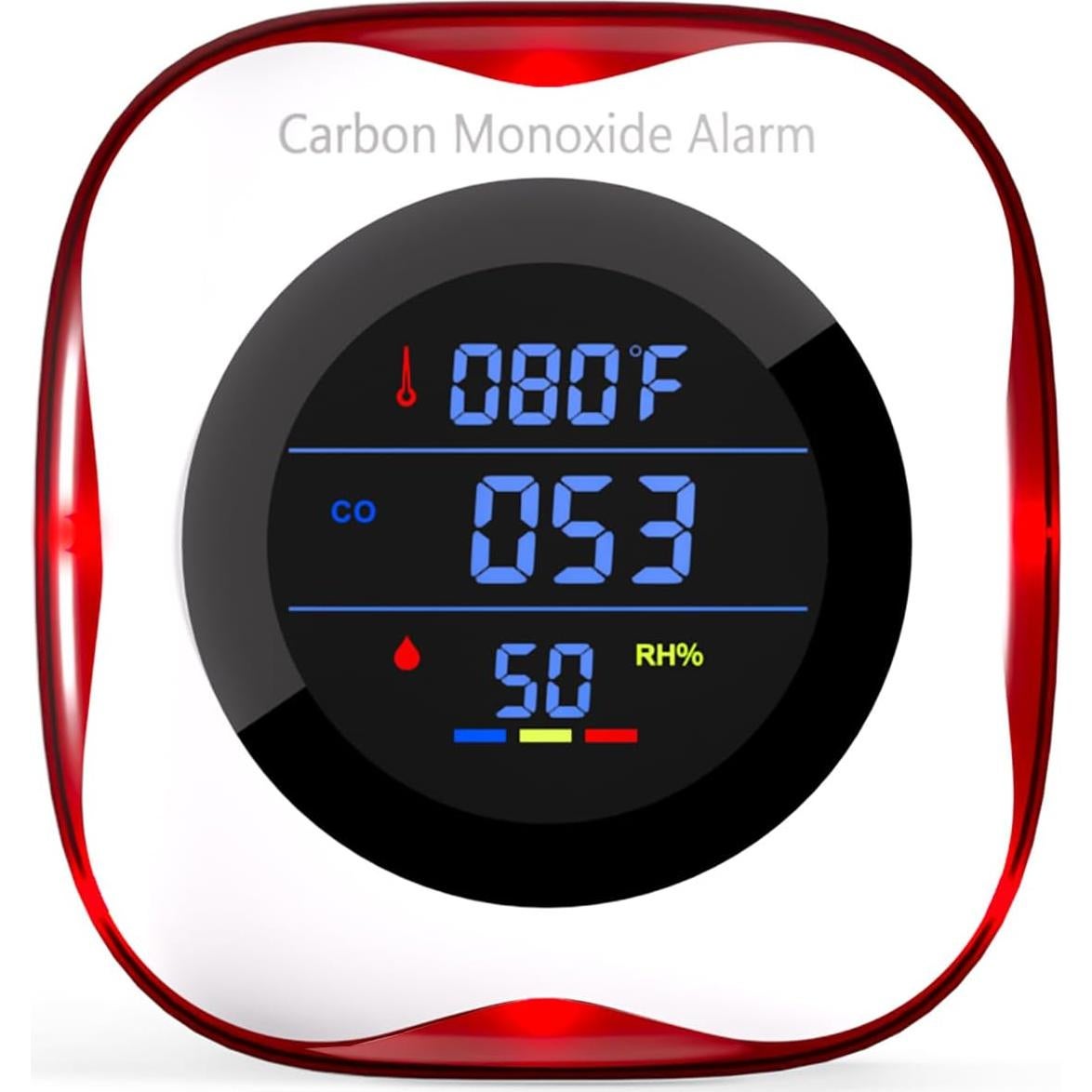 Detector de Monóxido de Carbono TEYUAN 3 en 1 con Pantalla LCD