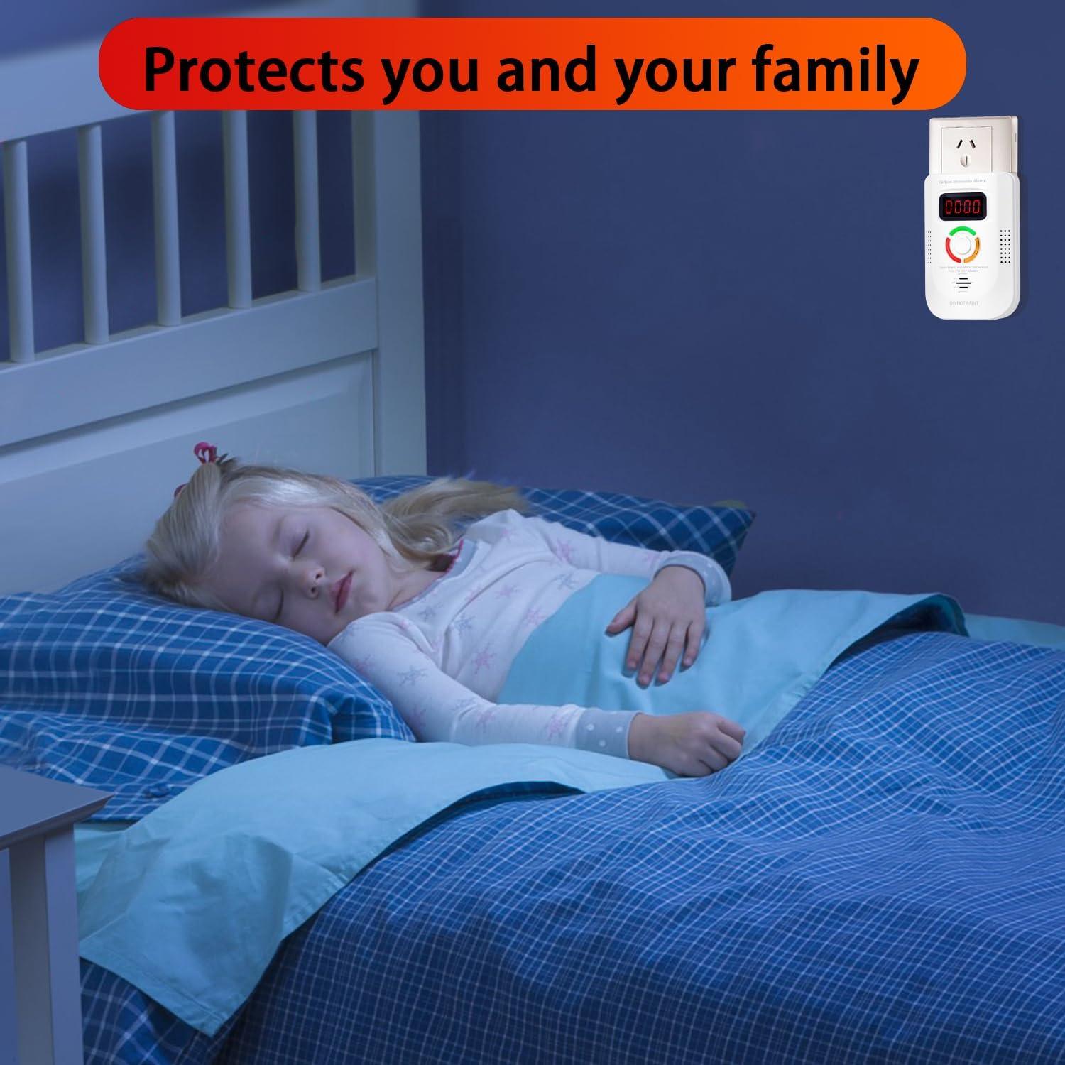 Detector de Monóxido de Carbono Enchufable WOOWME WJ-CO960 con Pantalla LED