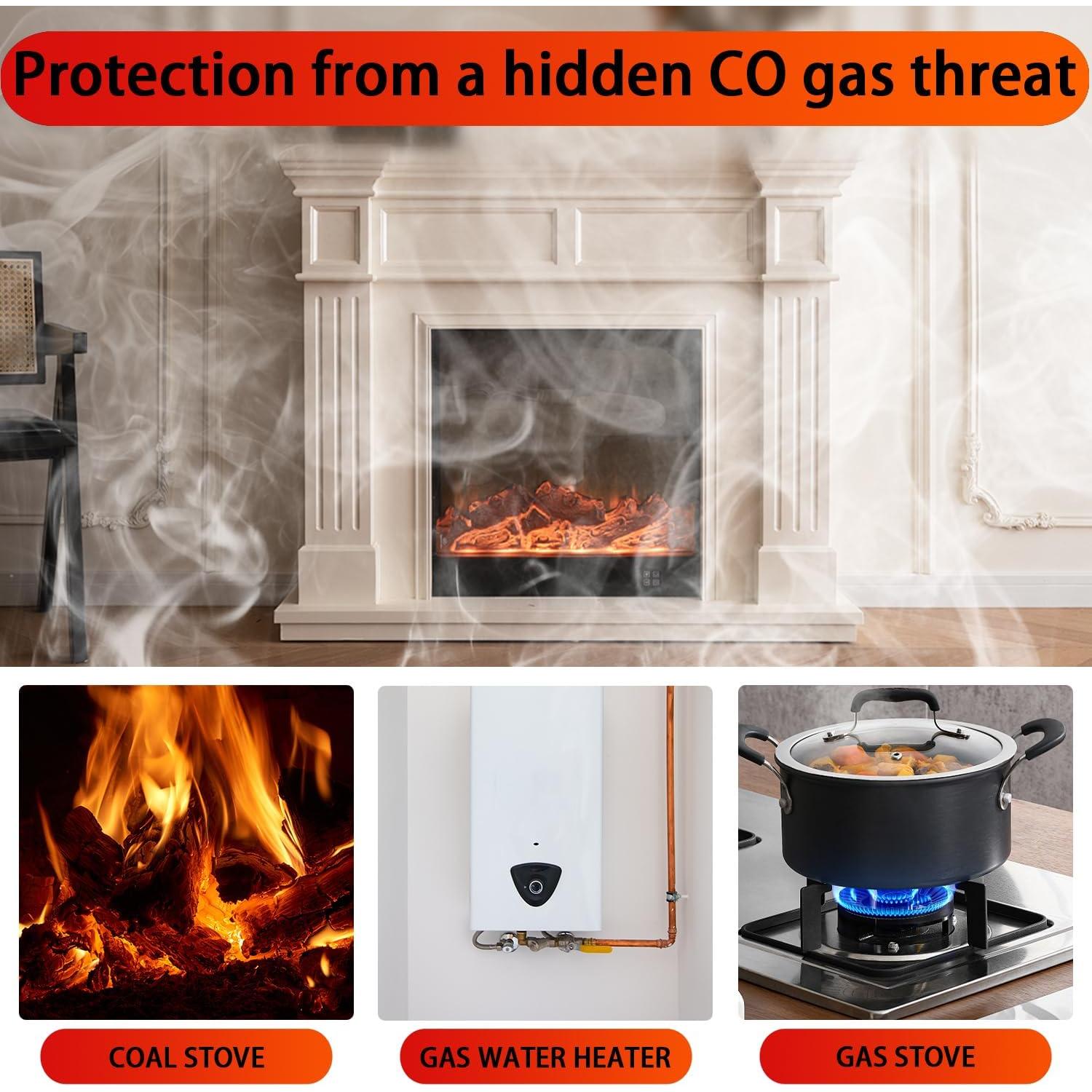 Detector de Monóxido de Carbono Enchufable WOOWME WJ-CO960 con Pantalla LED