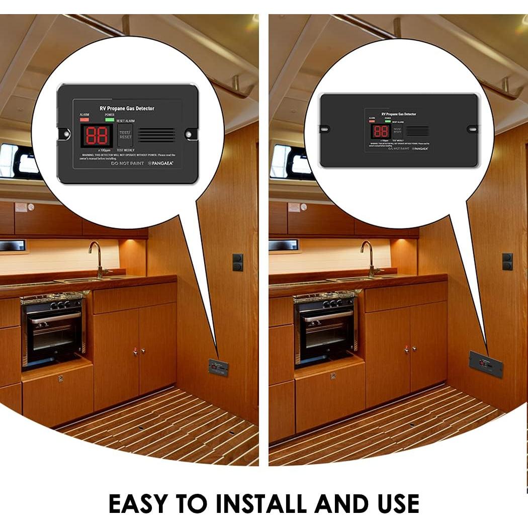 Detector de Gas Propano Digital PANGAEA PRG1000-A 12V Negro