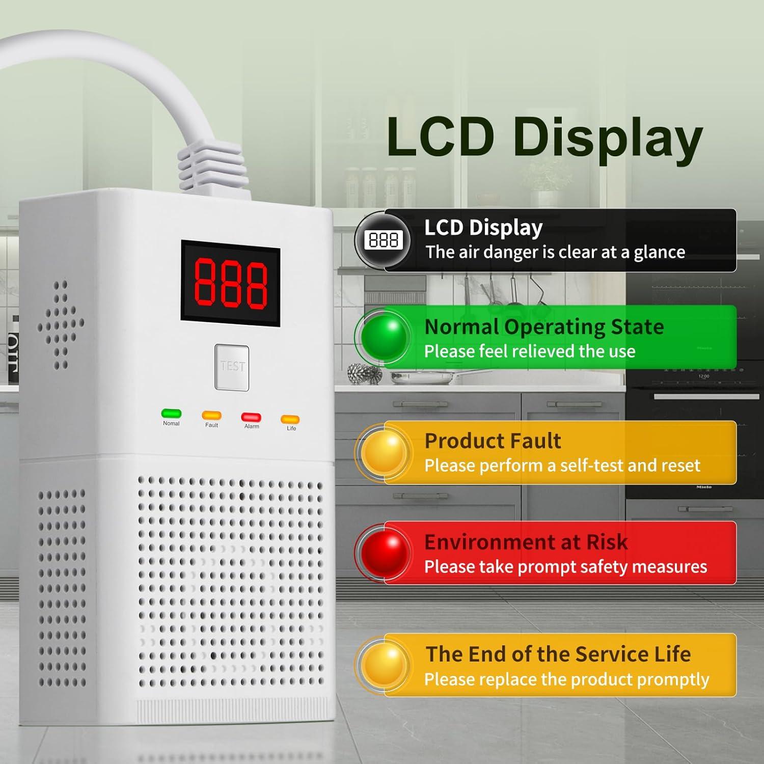 Detector de Monóxido de Carbono WGRLIT 308 - Alarma 85dB