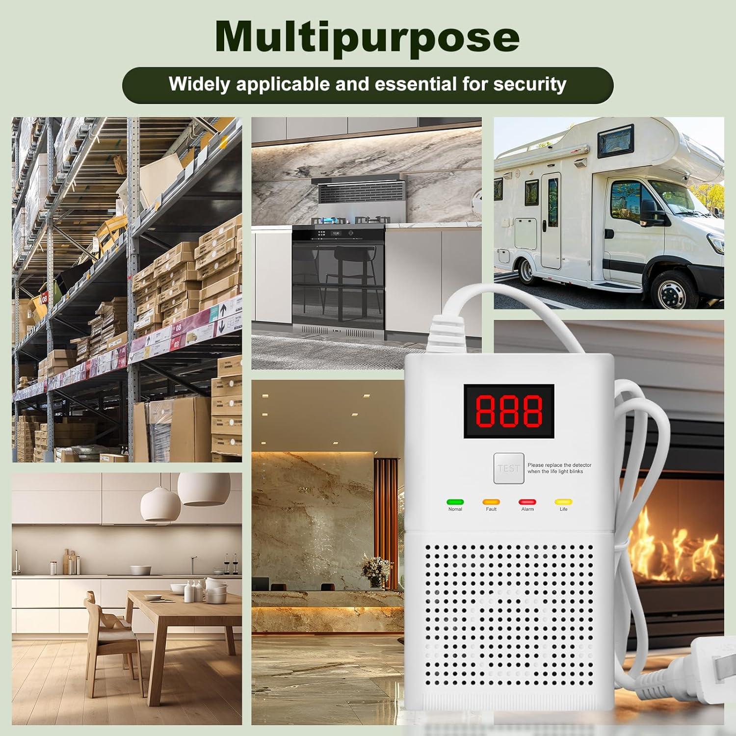 Detector de Monóxido de Carbono WGRLIT 308 - Alarma 85dB