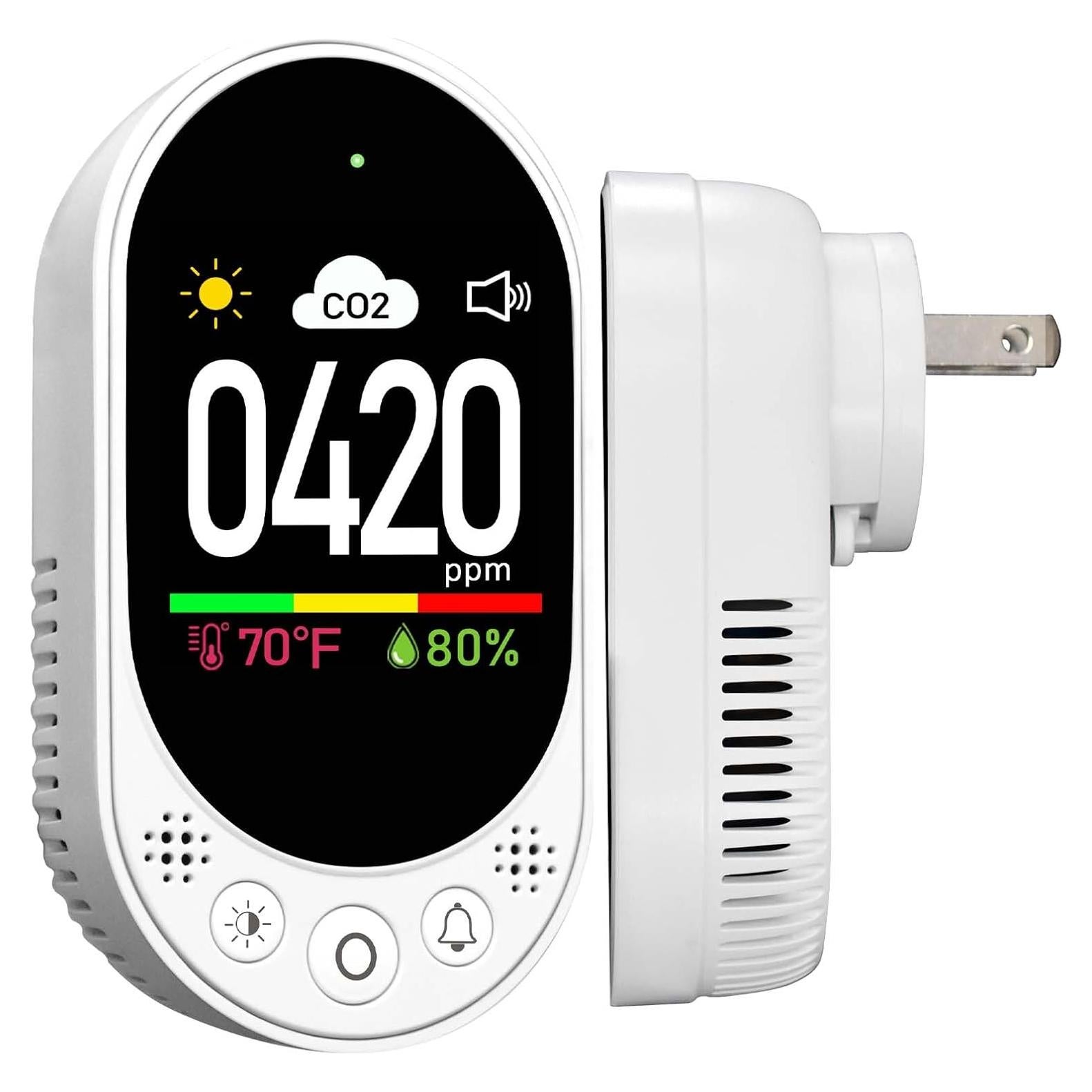 Detector de CO2 VETOUCH 3 en 1 con Alarma y Calibración