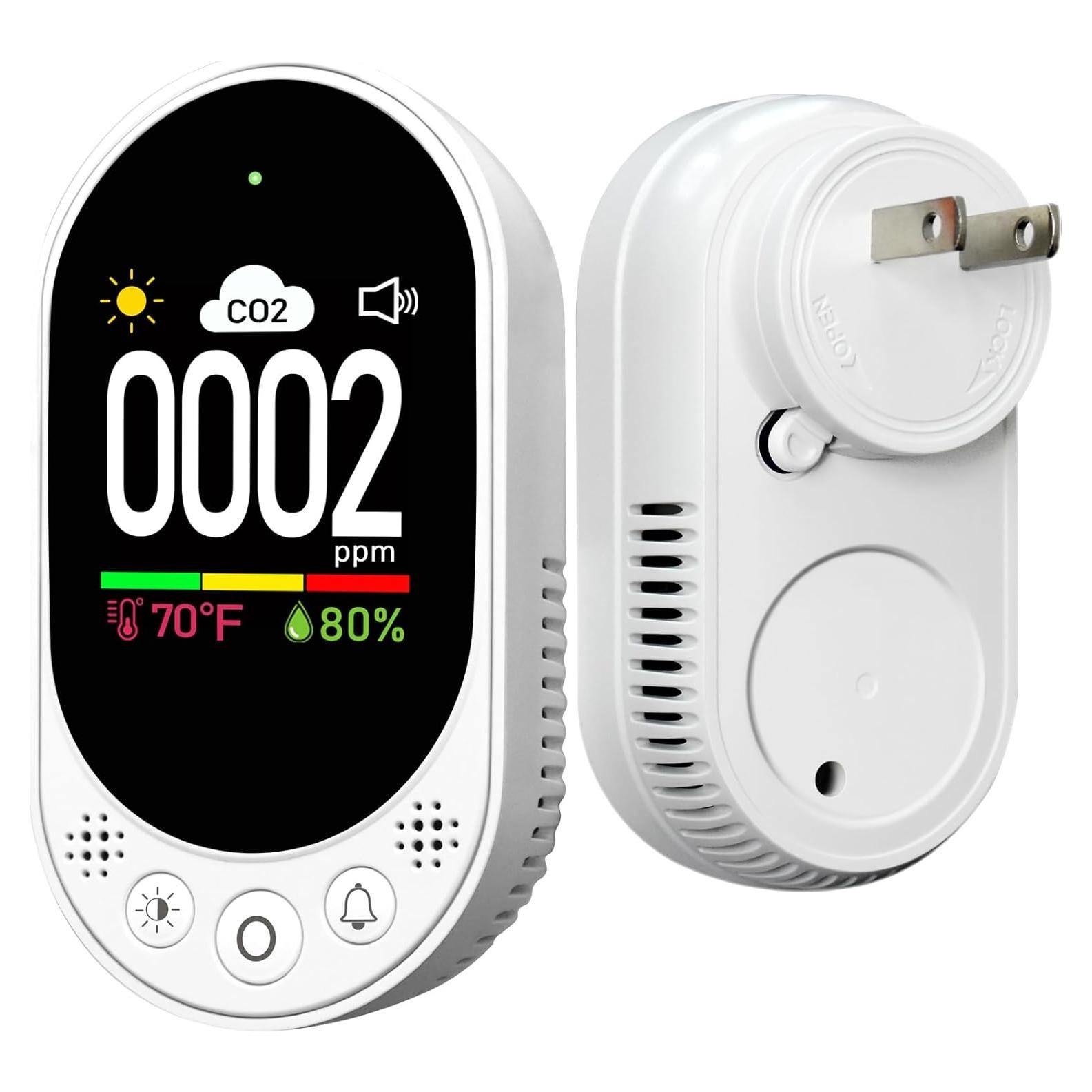 Detector de CO2 LSENLTY 3 en 1 con Alarma y Calibración