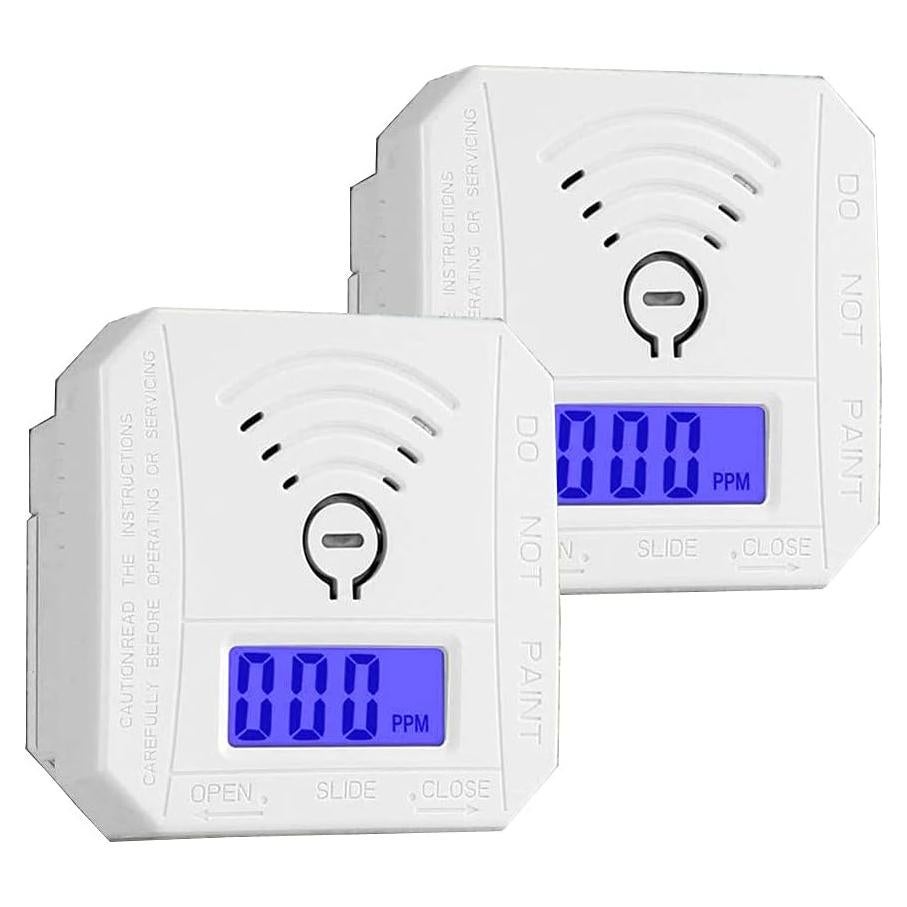 Detector de Monóxido de Carbono YMDJL 2 Unidades con Alarma 85dB