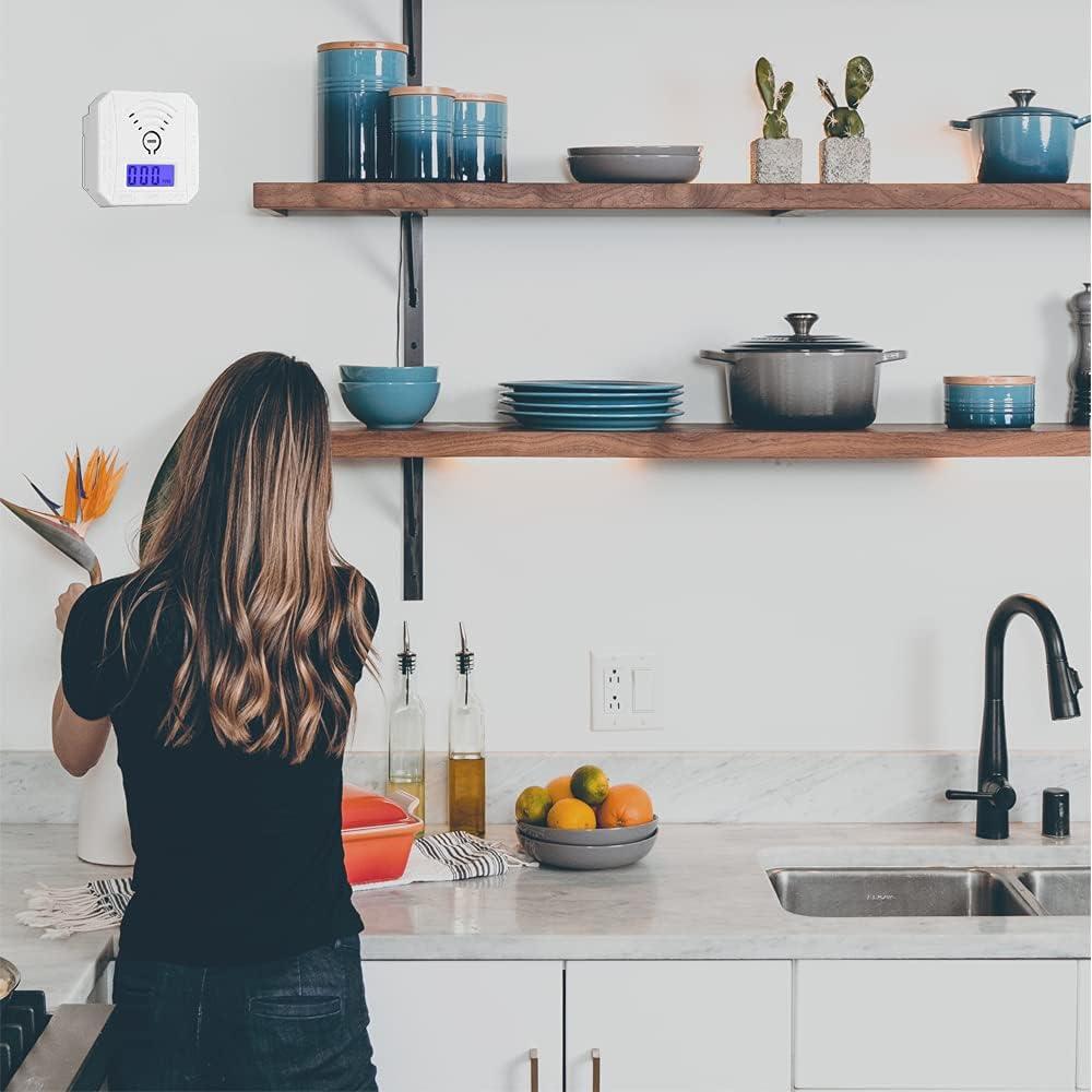 Detector de Monóxido de Carbono YMDJL 2 Unidades con Alarma 85dB