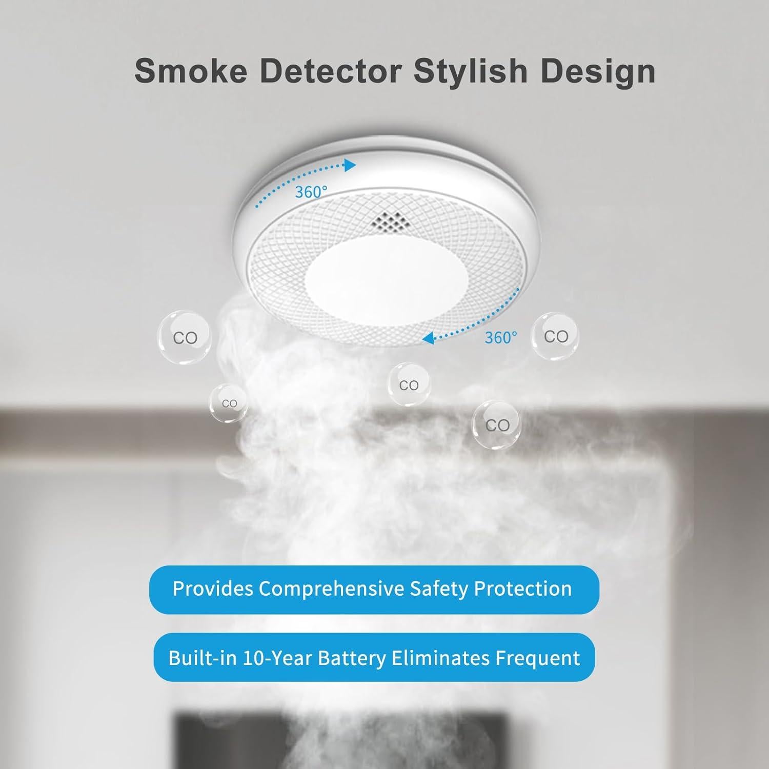 Detectores de Humo Runidur CS12 - Paquete de 3 Alarmas Fotoeléctricas