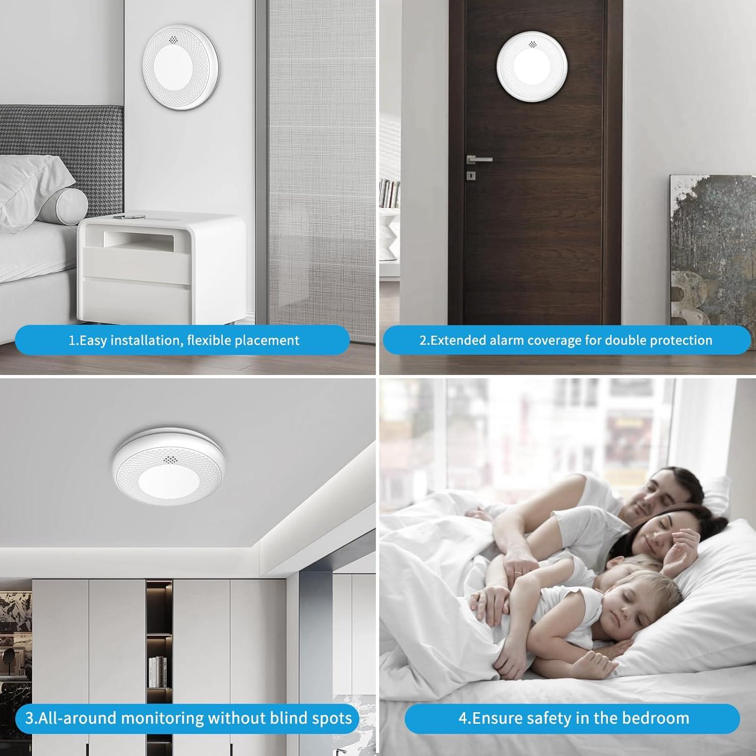 Detectores de Humo Runidur CS12 - Paquete de 3 Alarmas Fotoeléctricas