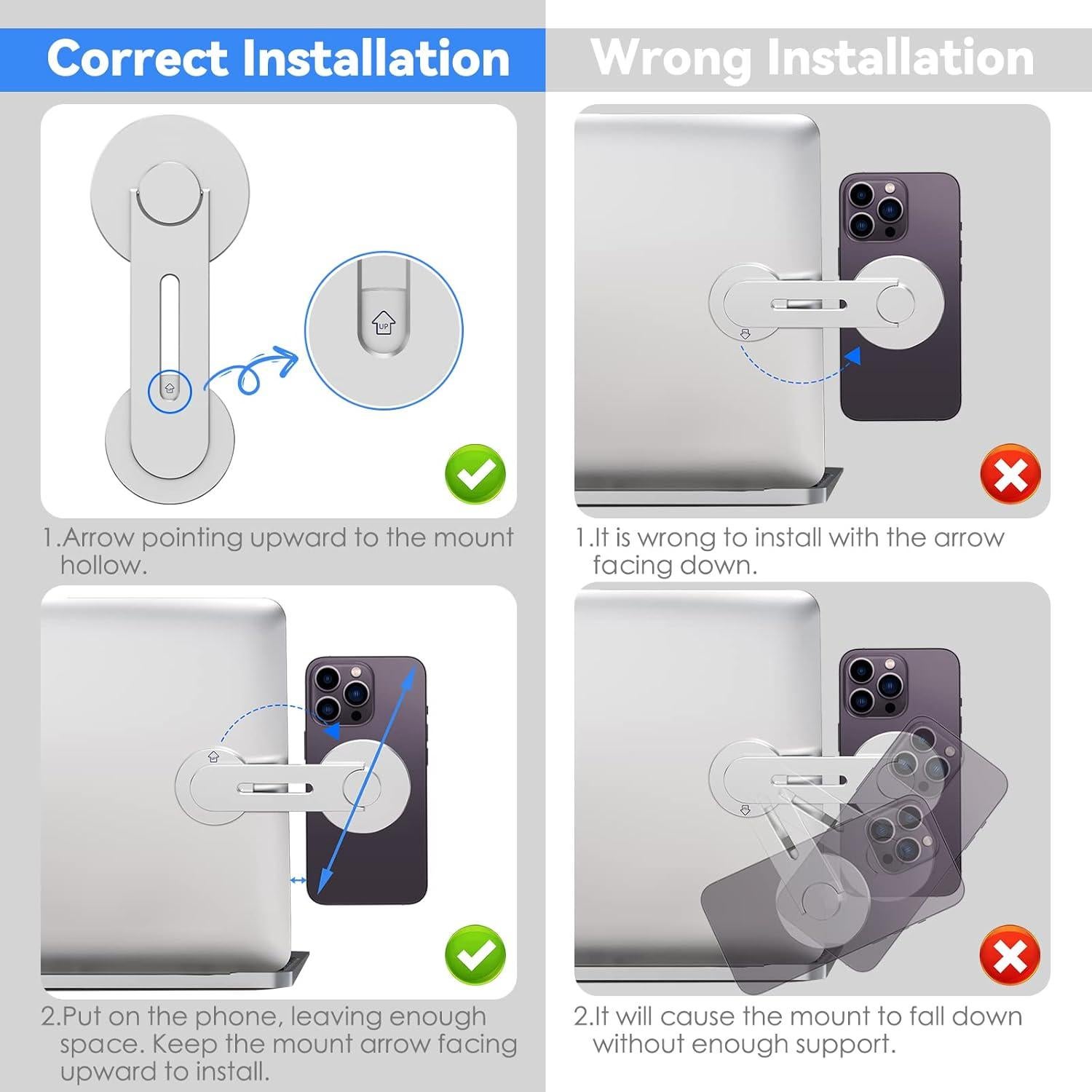Soporte Magnético Portátil CloudValley para Laptop y Teléfono