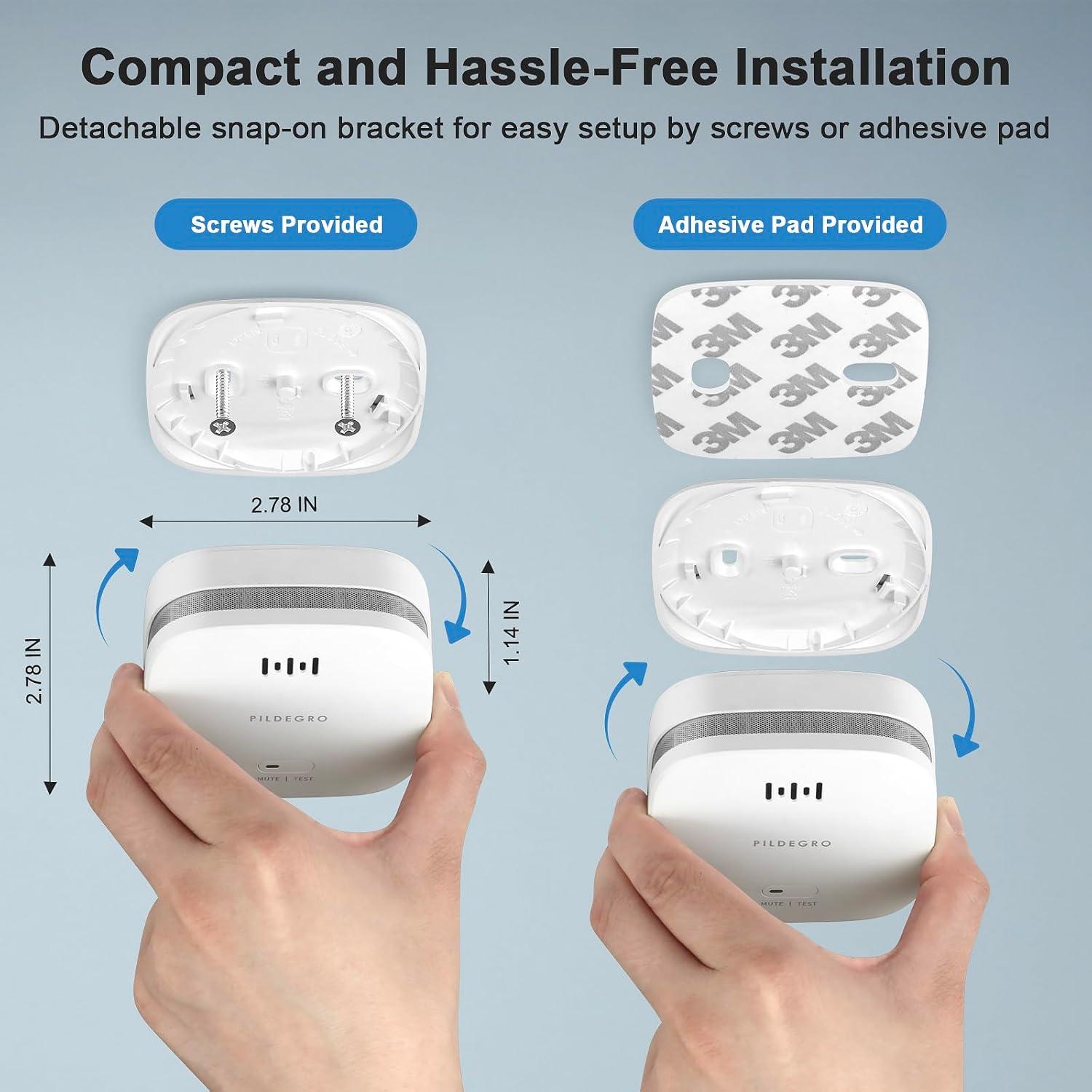 Detector de Humo Pildegro PD-70S con Batería de 10 Años