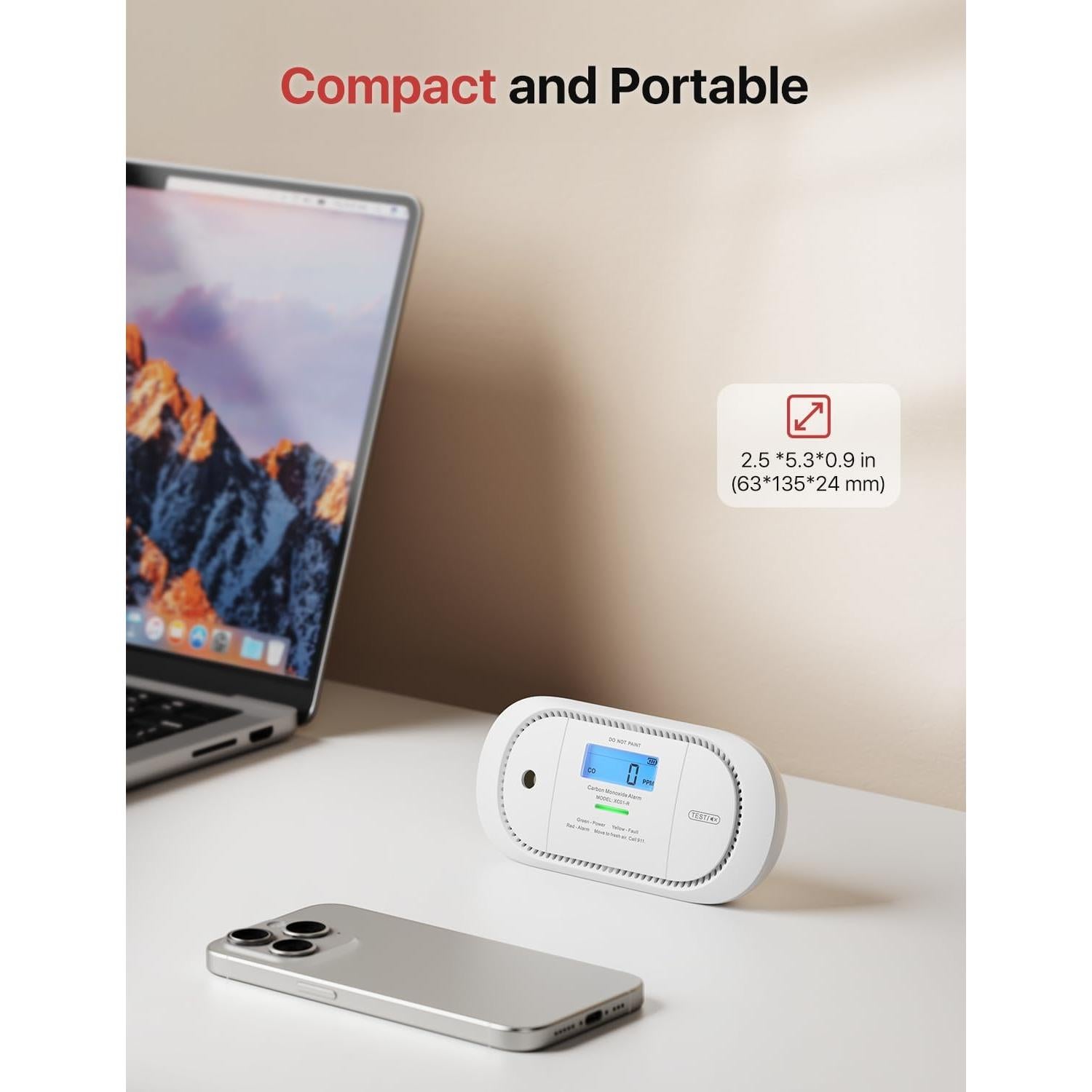 Detector de Monóxido de Carbono Inalámbrico X-Sense XC01-WR