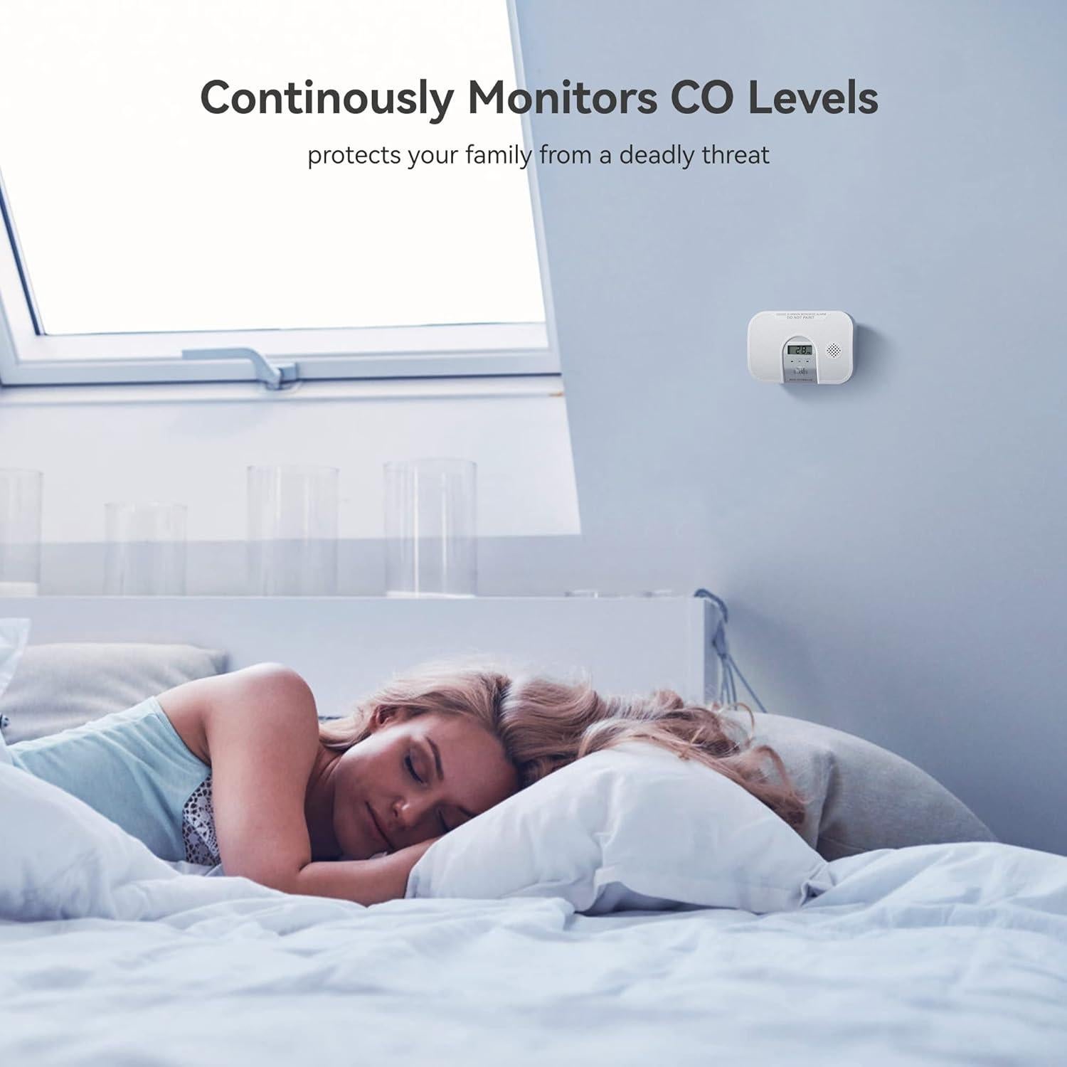 Detector de Monóxido de Carbono Siterlink GS828C-D 2 Paquete