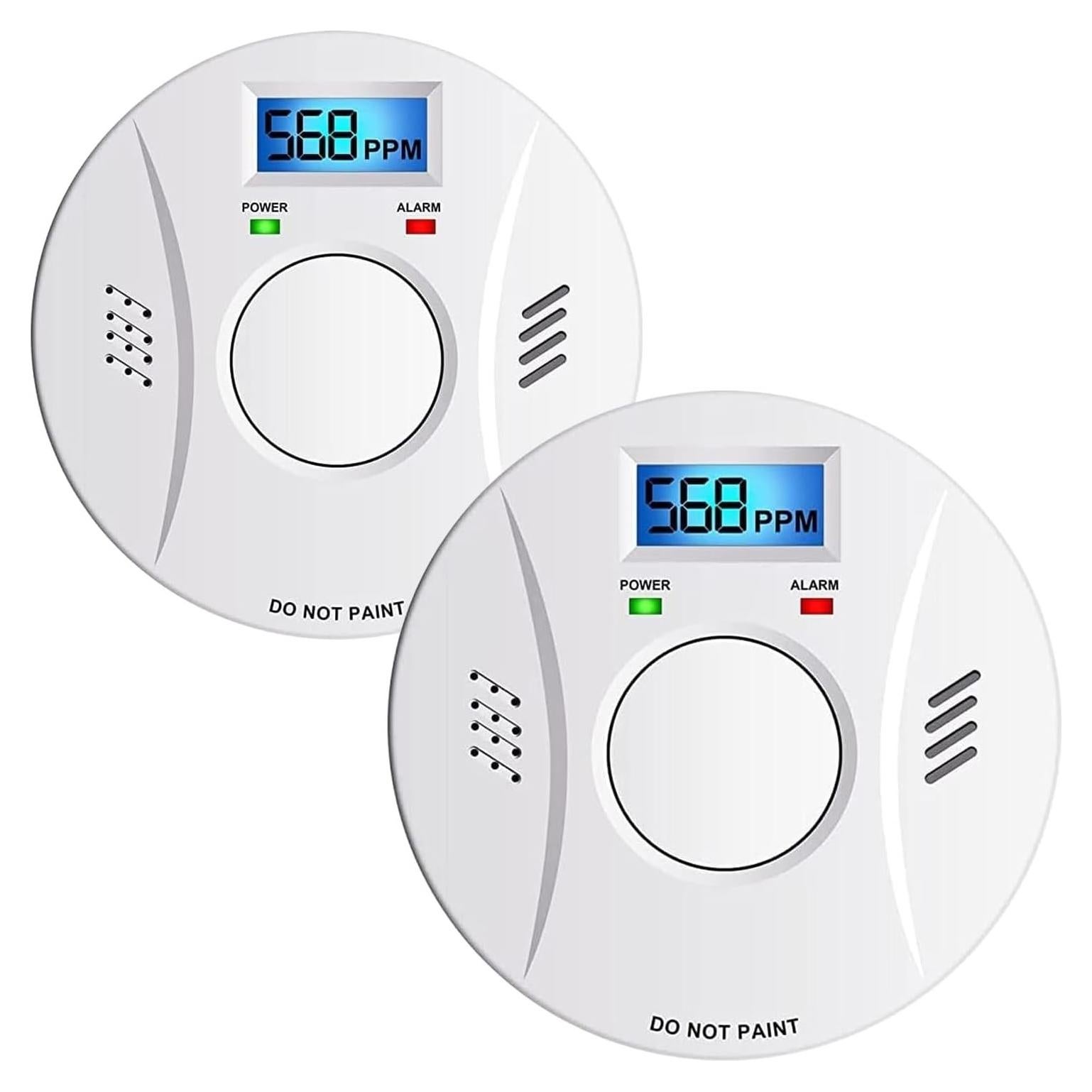 Paquete de 2 Detectores de Humo y Monóxido Linsoal 85dB