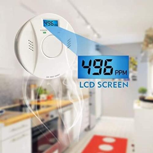 Paquete de 2 Detectores de Humo y Monóxido Linsoal 85dB
