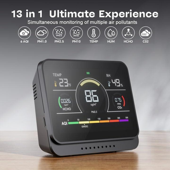 Monitor de Calidad del Aire SpeedBoost AC02 - 13 en 1, Interior