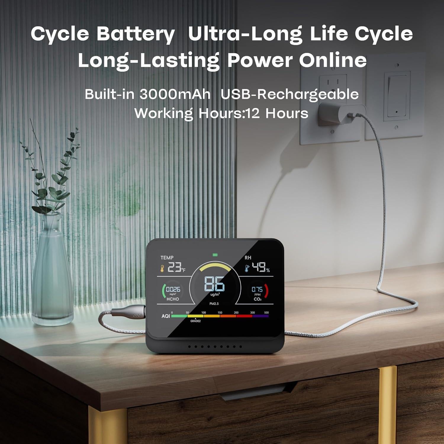 Monitor de Calidad del Aire SpeedBoost AC02 - 13 en 1, Interior