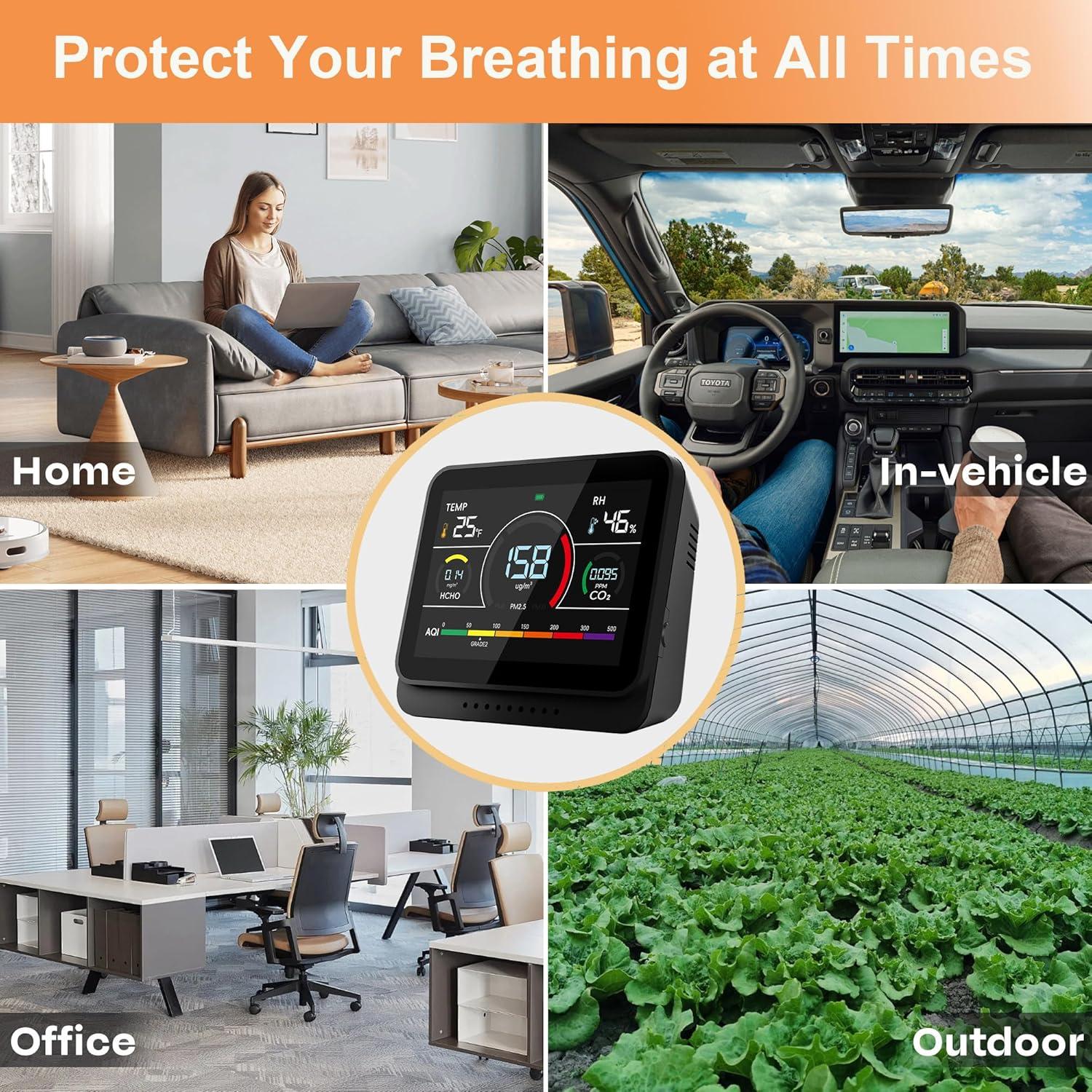 Monitor de Calidad del Aire SpeedBoost AC02 - 13 en 1, Interior