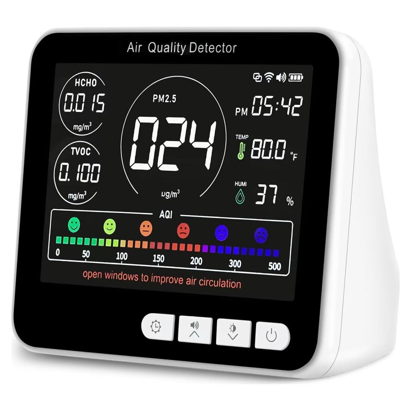 Monitor de Calidad del Aire 14 en 1 BIBIRE AK27 con Alarma