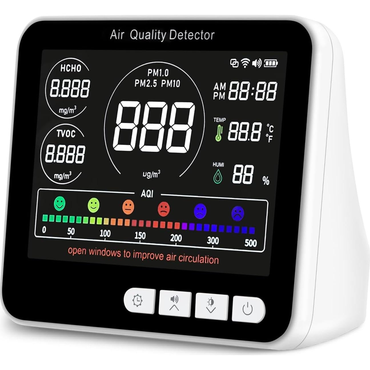 Monitor de Calidad del Aire 14 en 1 BIBIRE AK27 con Alarma