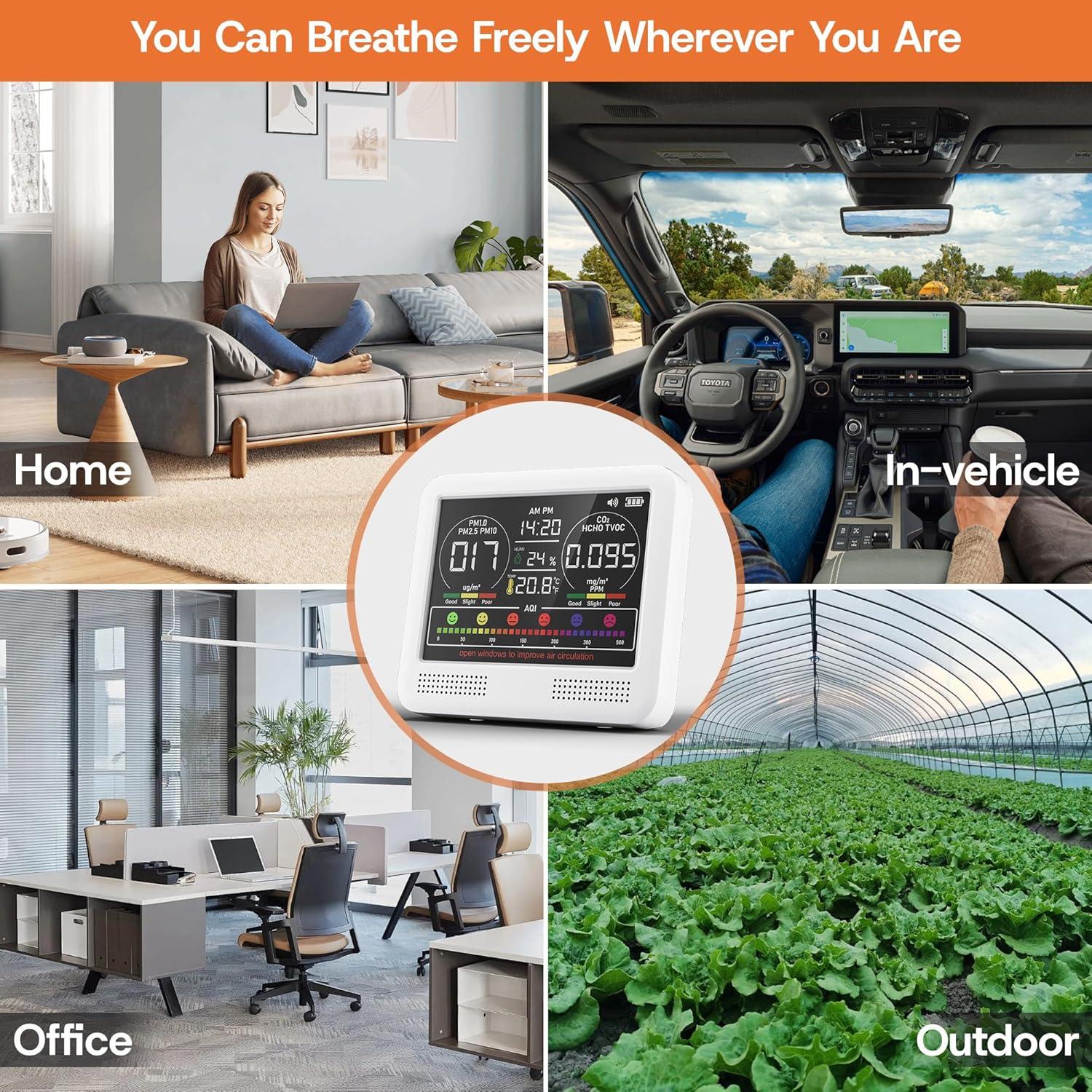 Monitor de Calidad del Aire Interior SpeedBoost AK23 16-en-1