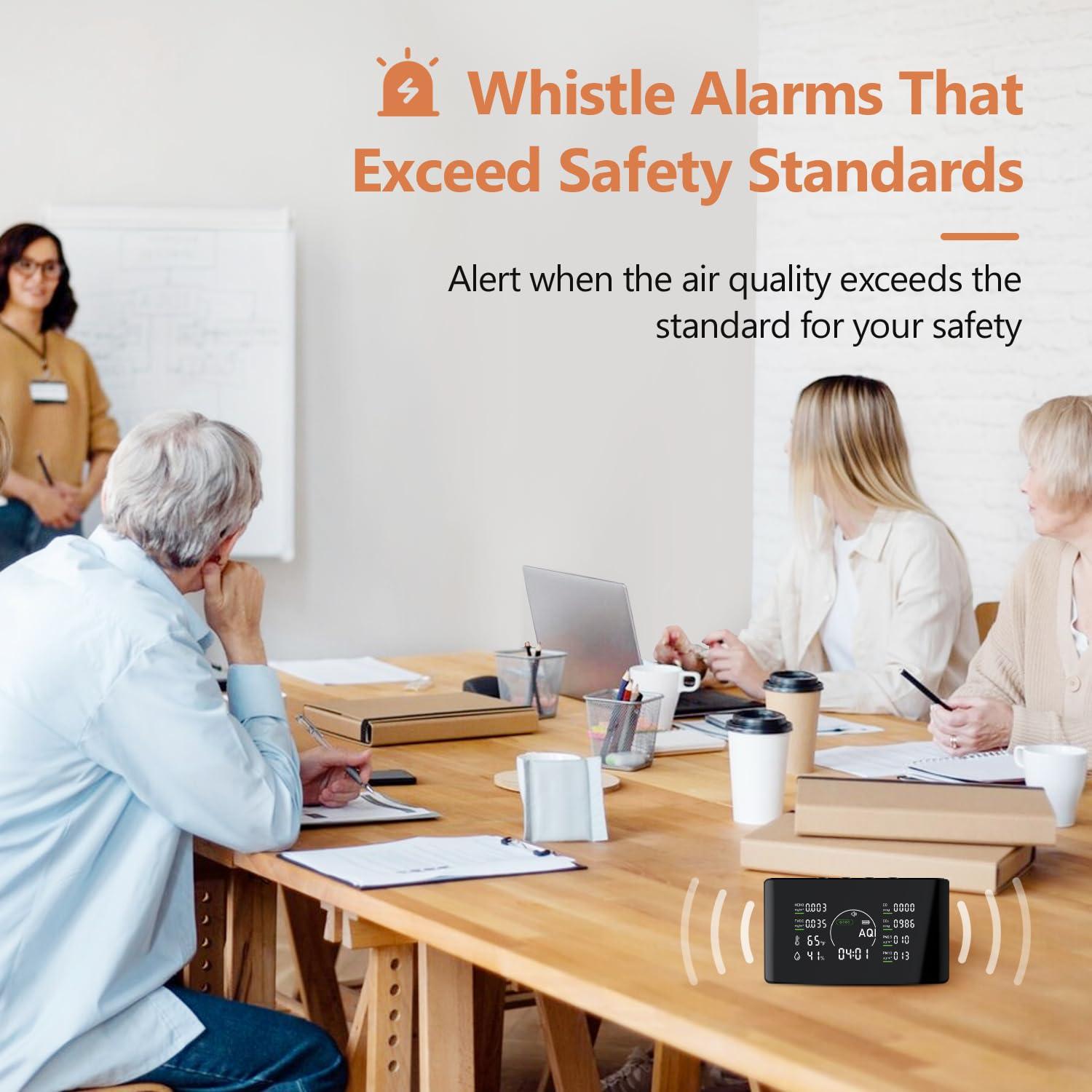 Monitor de Calidad del Aire Qxpztk AIR-08Pro 10 en 1 CO2 PM2.5