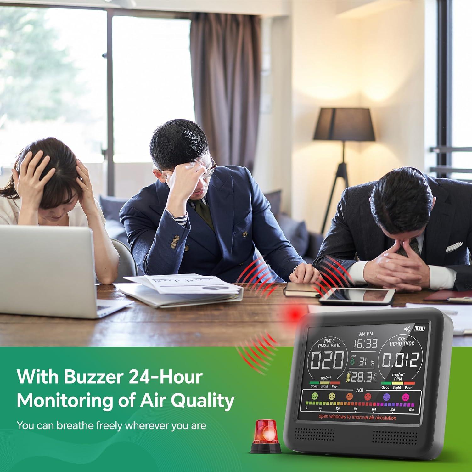 Monitor de Calidad del Aire 16 en 1 Xoopon con Alarma Beep