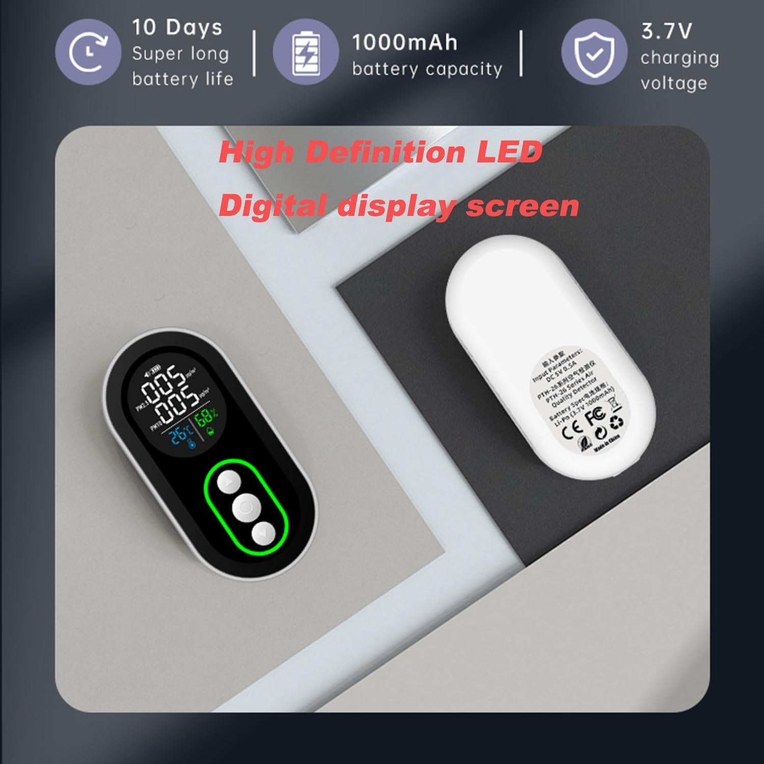 Monitor de Calidad del Aire Protmex PTH-26PM - PM2.5, PM10, Temperatura y Humedad