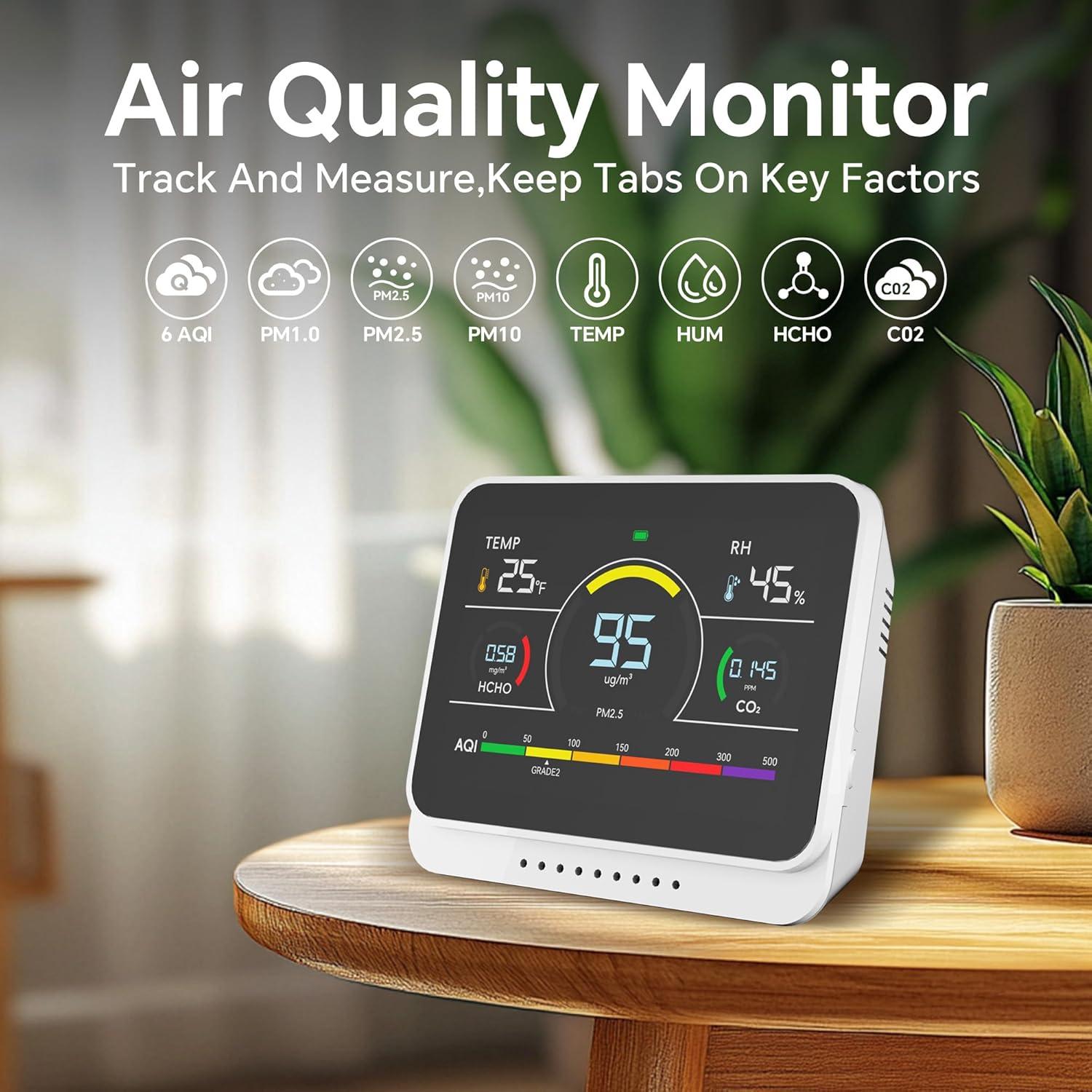 Monitor de Calidad del Aire Xoopon AC02 13 en 1 PM2.5 CO2 Temp