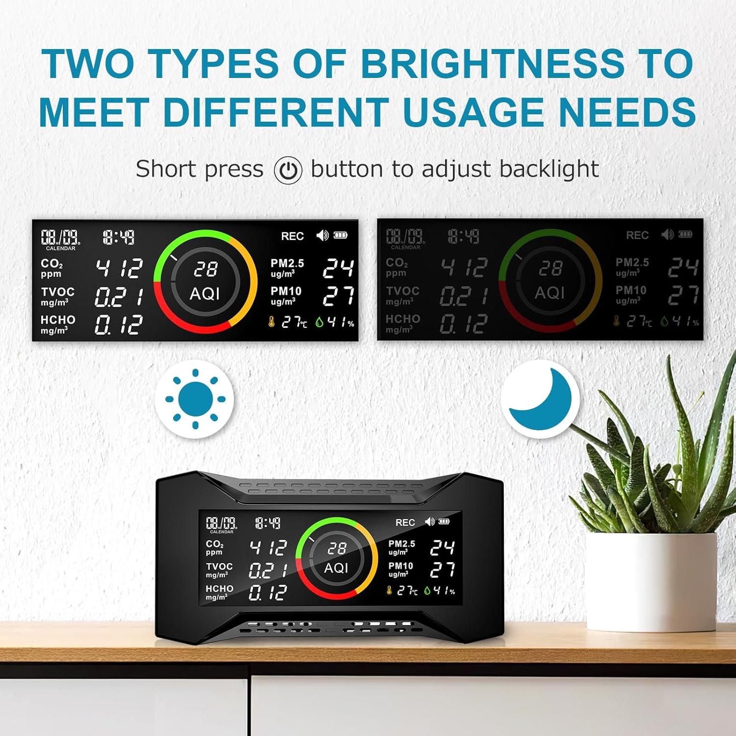 Monitor de Calidad del Aire Simbow CF-20 DL 7-en-1 PM2.5 CO2