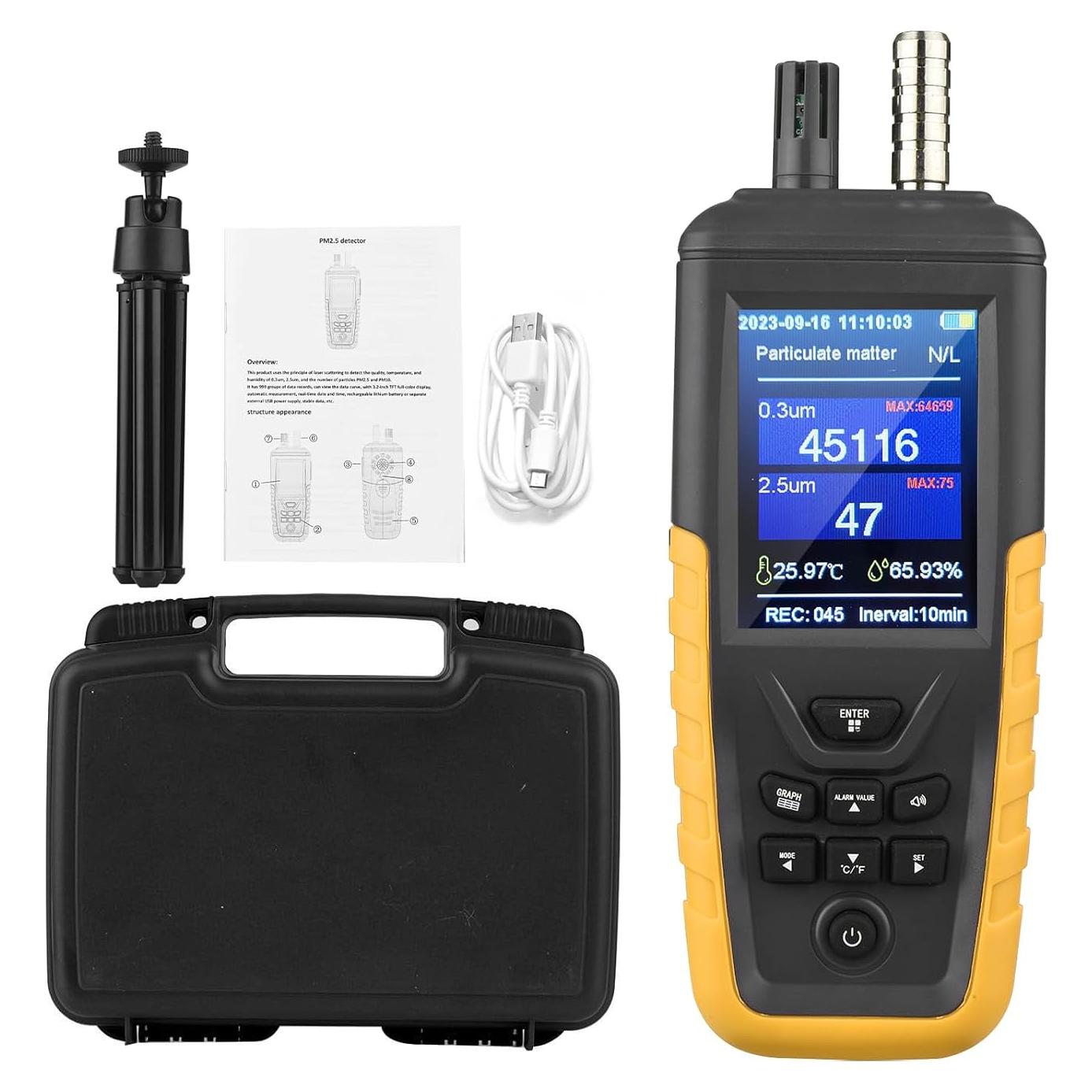 Monitor de Calidad del Aire WapoRich T7-TC8100 3 Canales PM