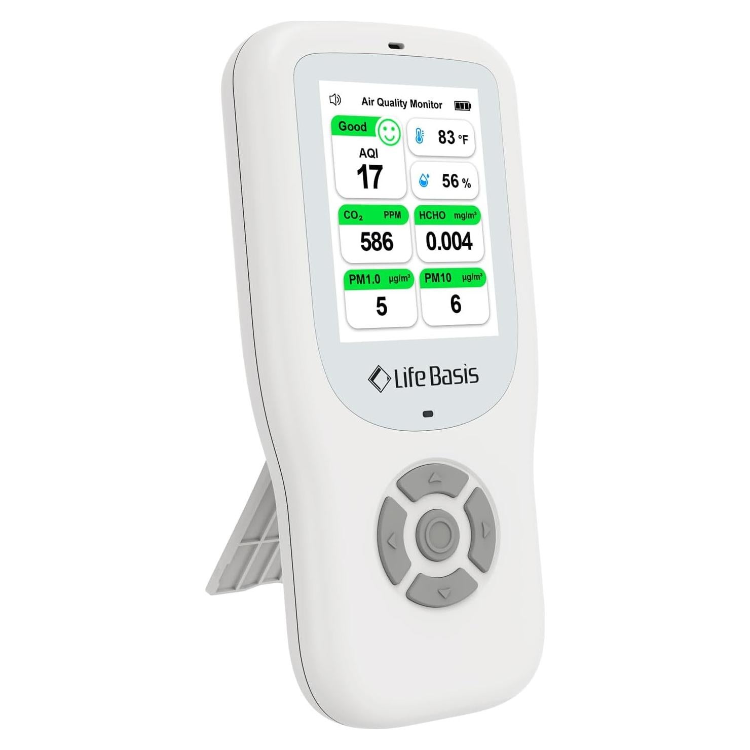 Monitor de Calidad del Aire LifeBasis 11-en-1 con Alarma - Blanco