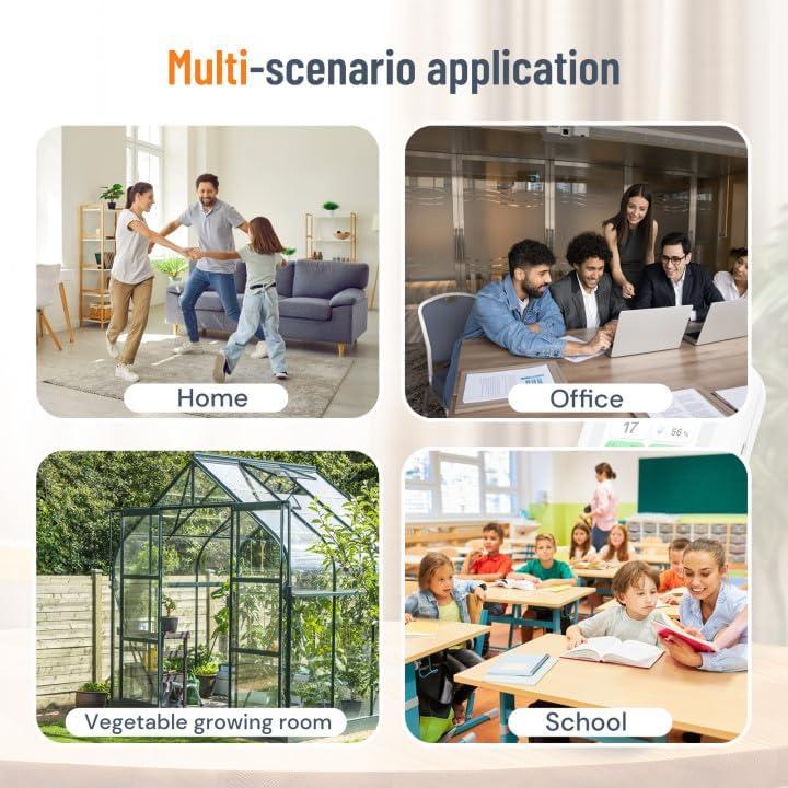 Monitor de Calidad del Aire LifeBasis 11-en-1 con Alarma - Blanco