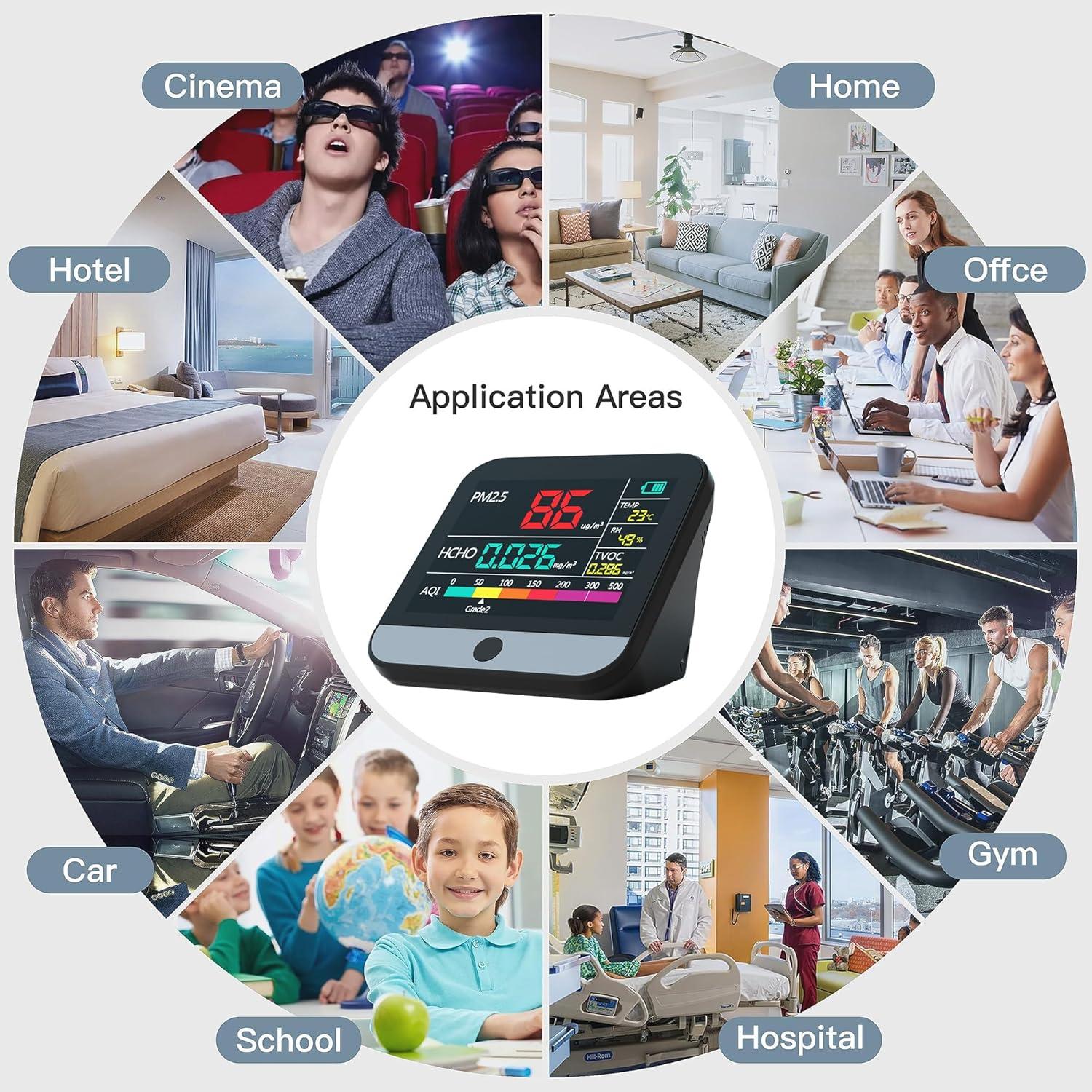 Monitor de Calidad del Aire Hamos DM306 13 en 1 Portátil