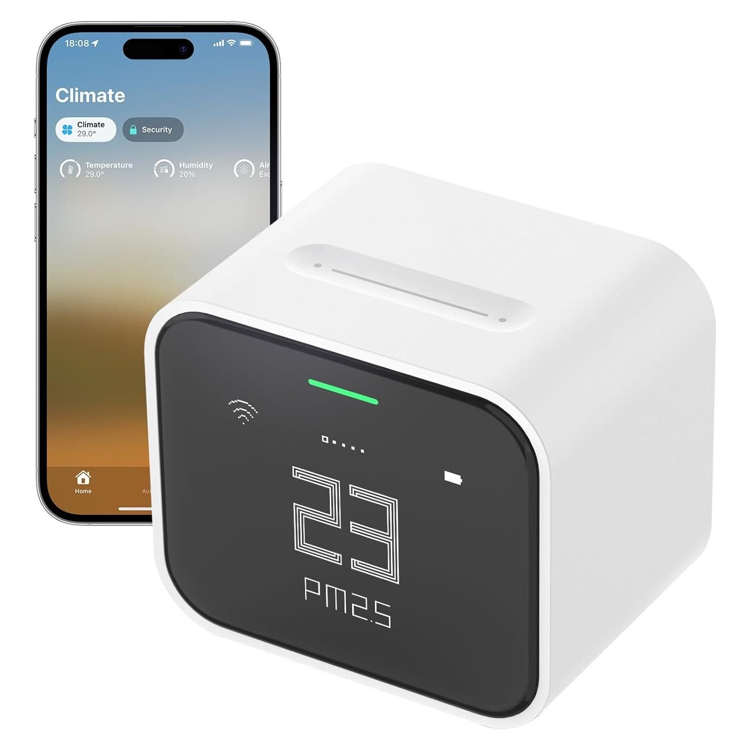 Monitor de Calidad de Aire Qingping Lite, Wi-Fi, 5 en 1