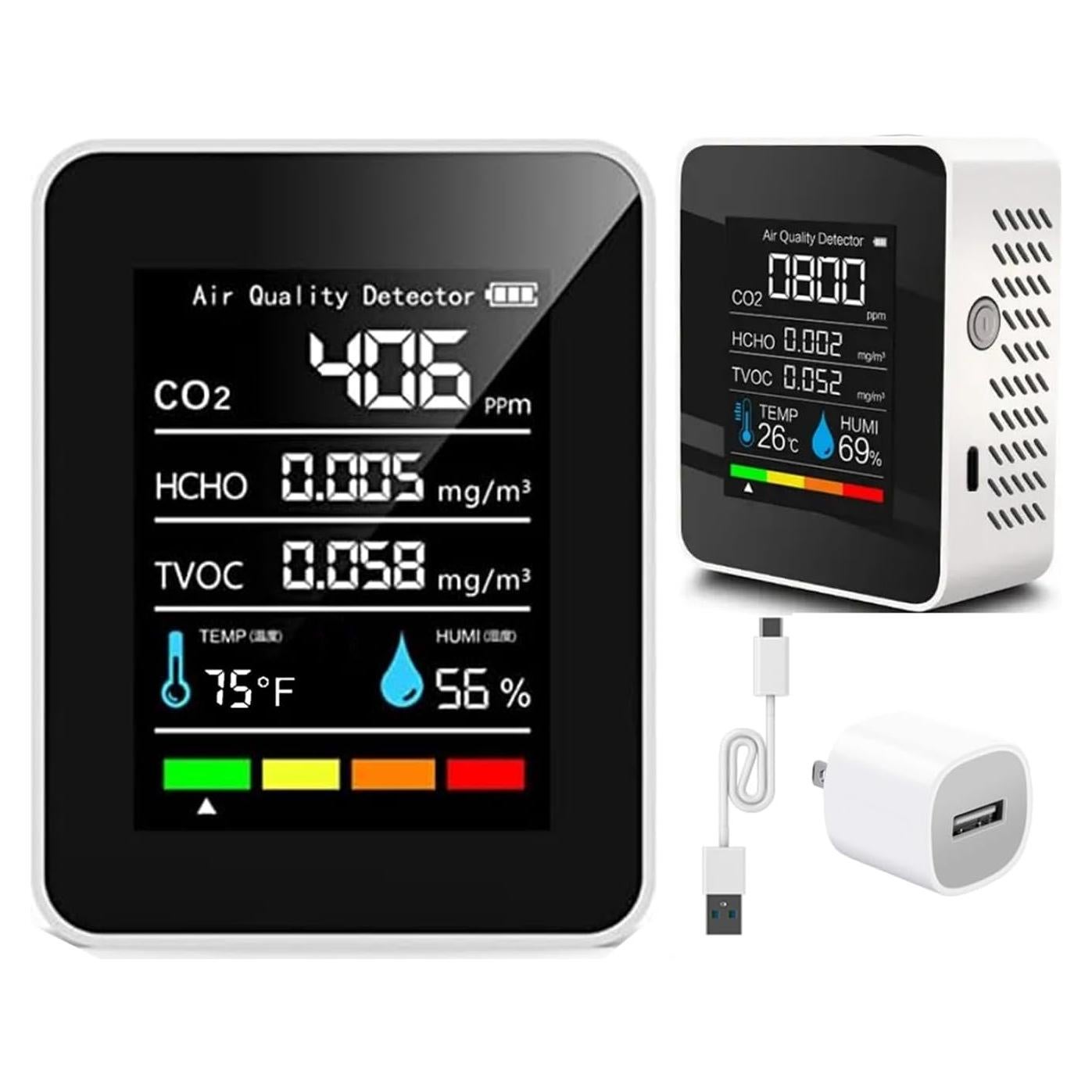 Monitor de Calidad del Aire Interior BUISAMG H8 Plus 5-en-1