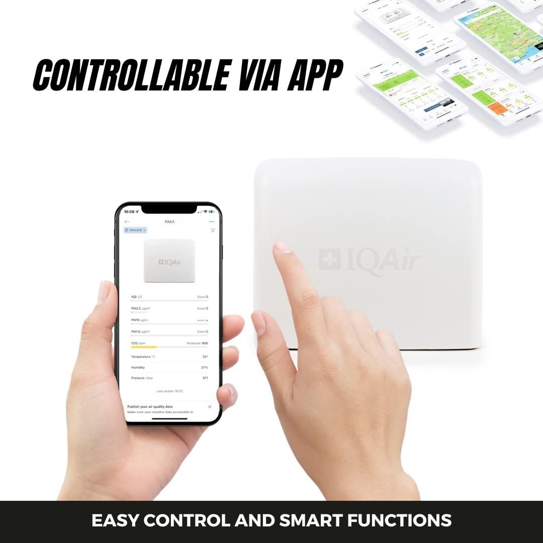 Monitor de Calidad del Aire IQAir AirVisual Outdoor - PM1, PM2.5, CO2