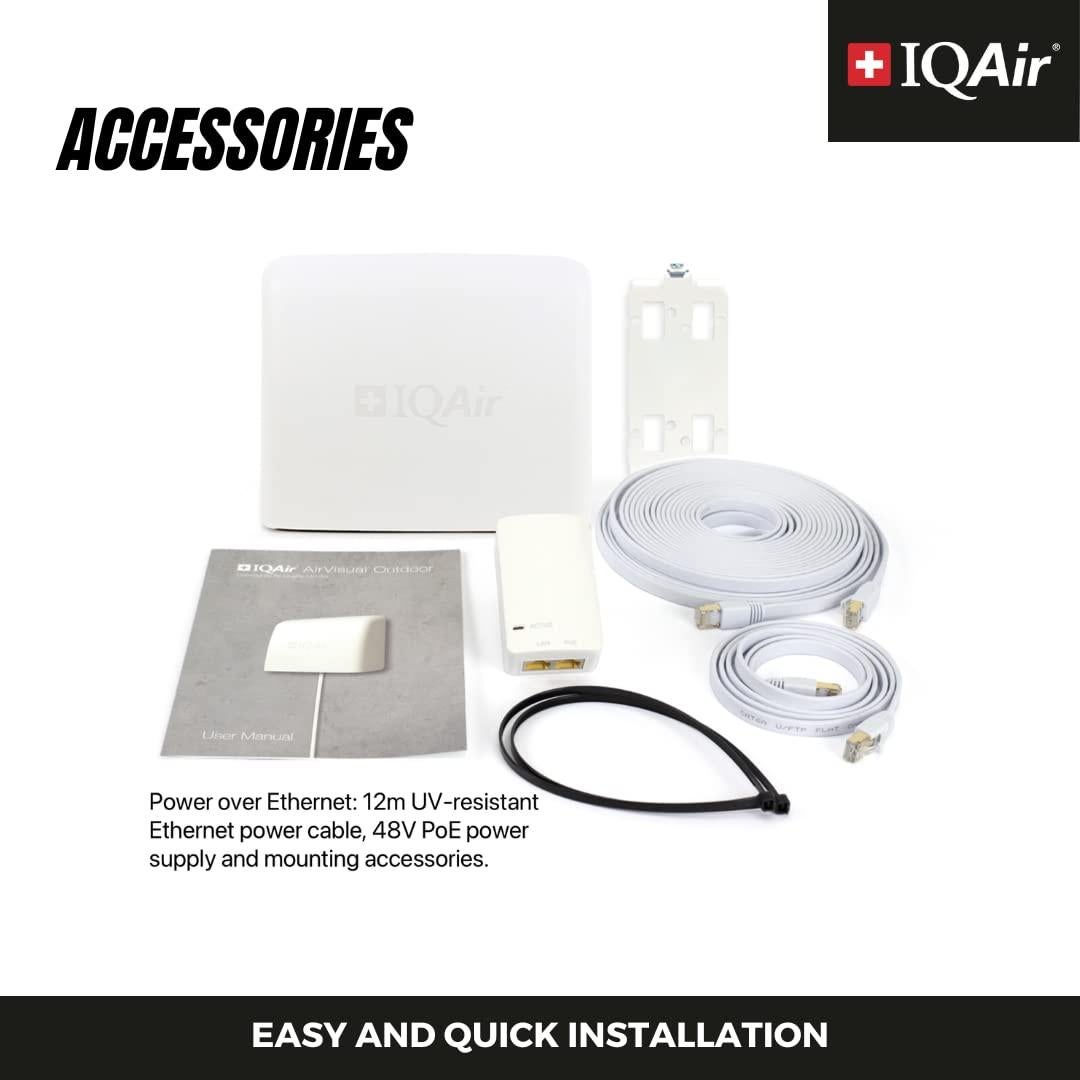 Monitor de Calidad del Aire IQAir AirVisual Outdoor - PM1, PM2.5, CO2